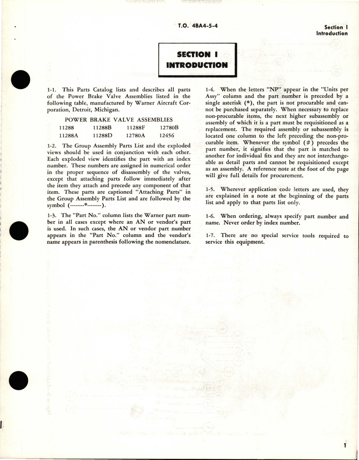 Sample page 5 from AirCorps Library document: Parts Catalog for Power Brake Valves