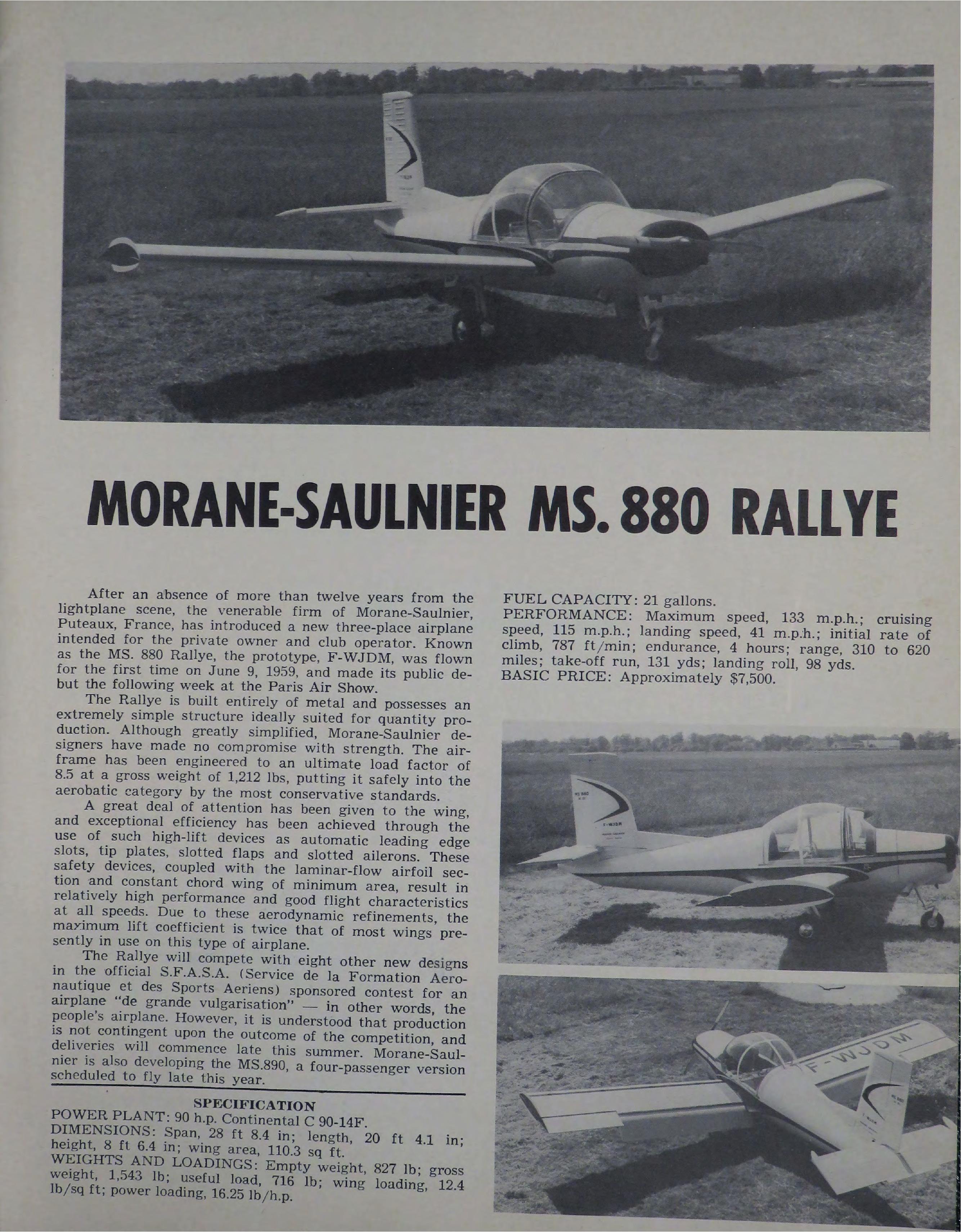 Sample page 5 from AirCorps Library document: Lightplane Review