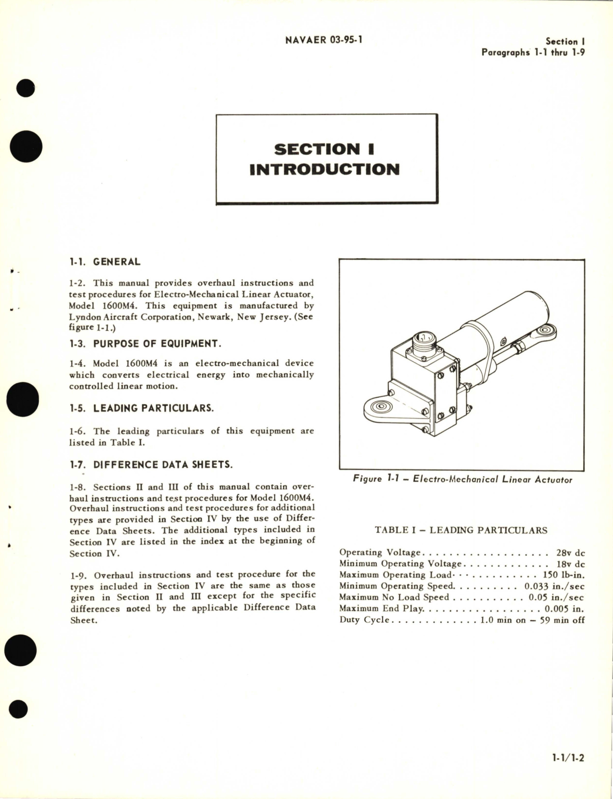 Sample page 5 from AirCorps Library document: Overhaul Electro-Mechanical Linear Actuator Model 1600M3, 1600M4 