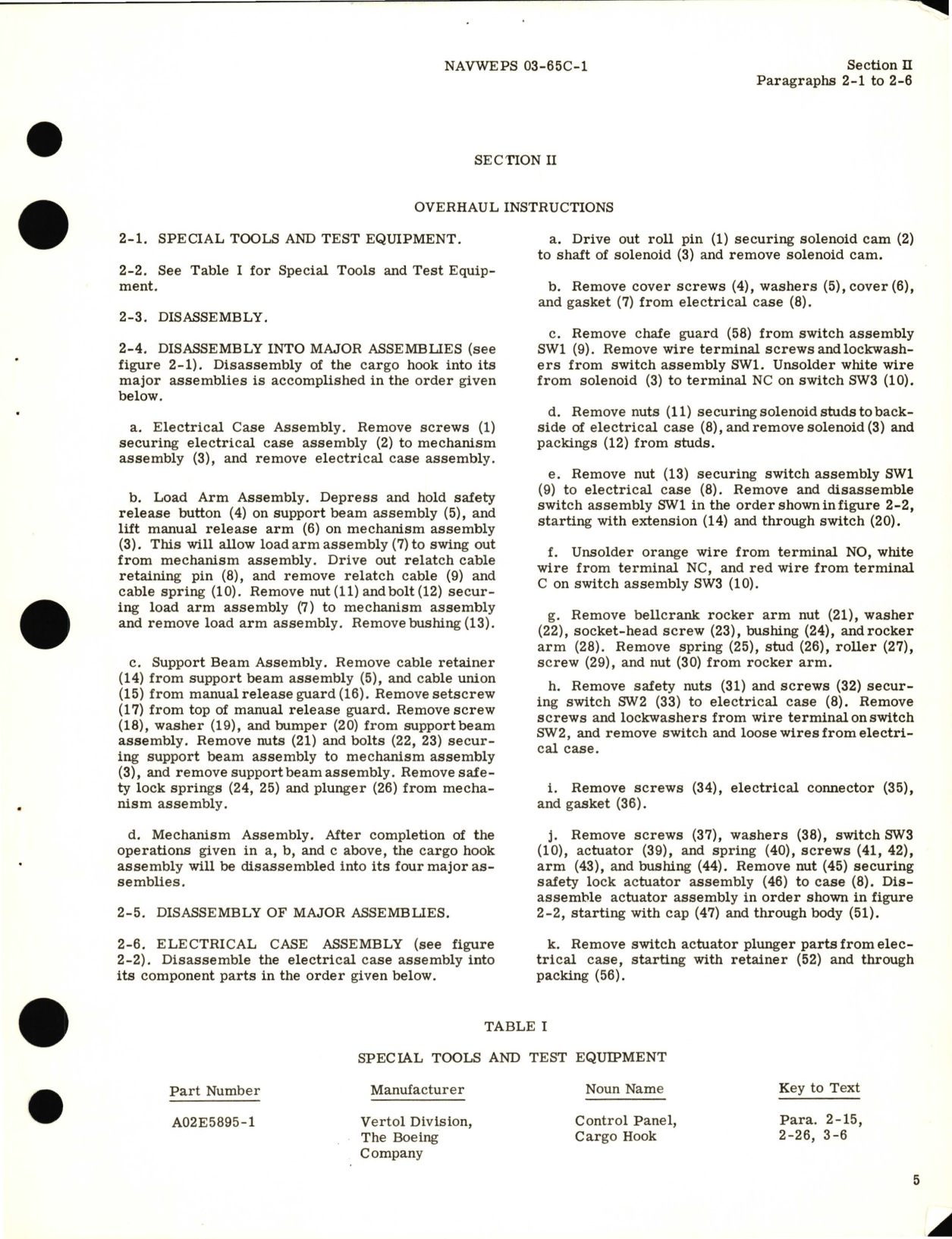 Sample page 9 from AirCorps Library document: Overhaul Instructions for Helicopter Cargo Hook Assembly, 10,000 LB Part No. 3580B 