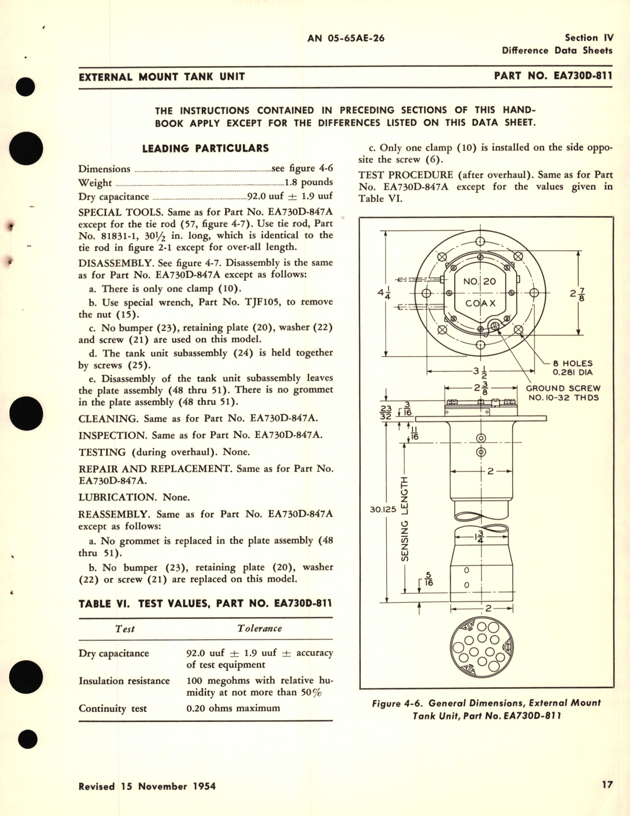 Sample page 5 from AirCorps Library document: Overhaul Instructions for Capacitor Fuel Quantity Gage System External Mount Tank Units Part No. EA730D, EA764, EA768