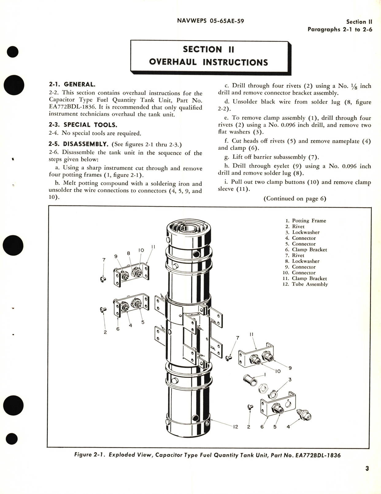 Sample page 7 from AirCorps Library document: Overhaul Instructions for Capacitor Fuel Quantity, Tank Unit, Part No. EA772BDL and EA772BDY