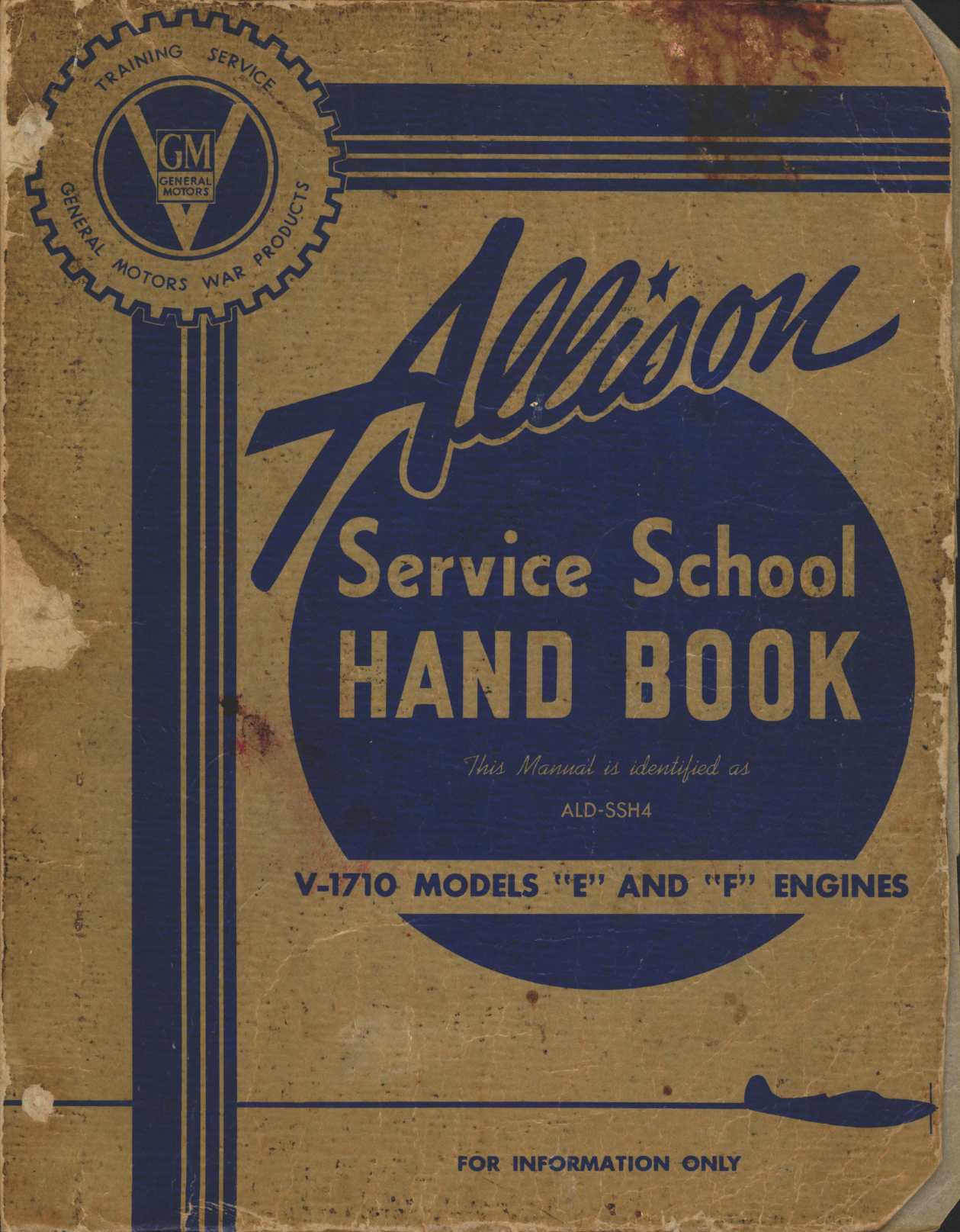 Sample page 1 from AirCorps Library document: Allison Service School Handbook for V-1710 Models E and F 
