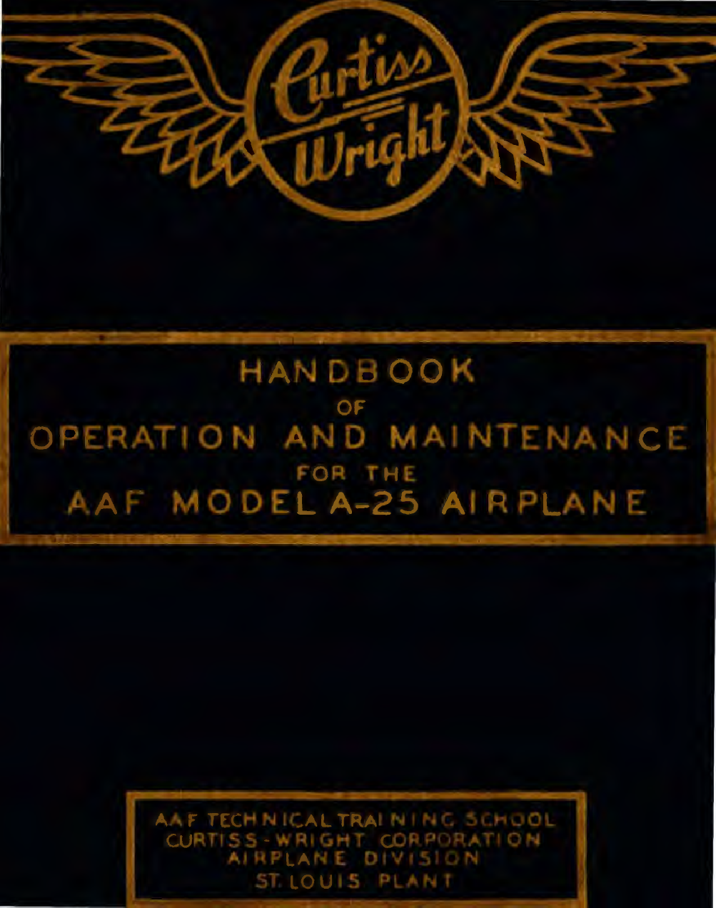 Sample page 1 from AirCorps Library document: Operation & Maintenance Instructions for A-25