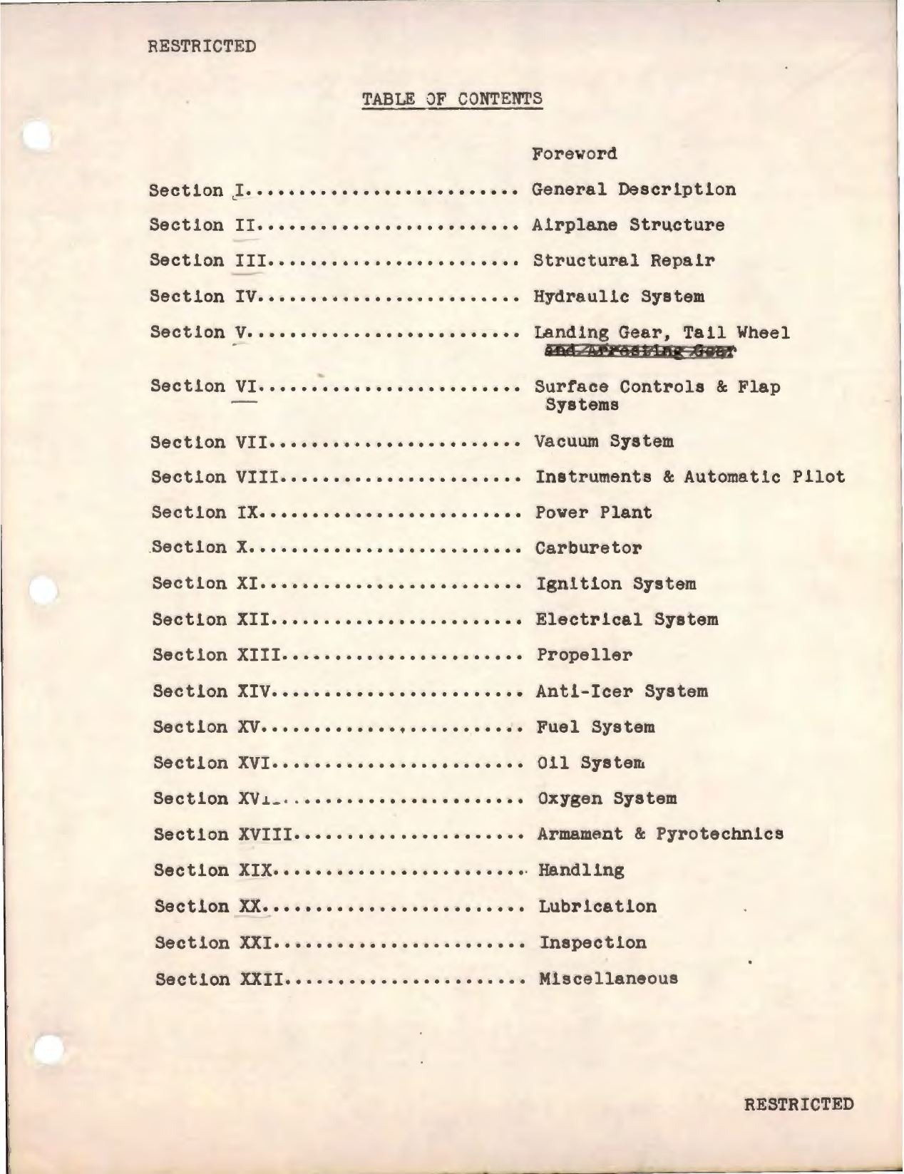 Sample page 9 from AirCorps Library document: Operation & Maintenance Instructions for A-25