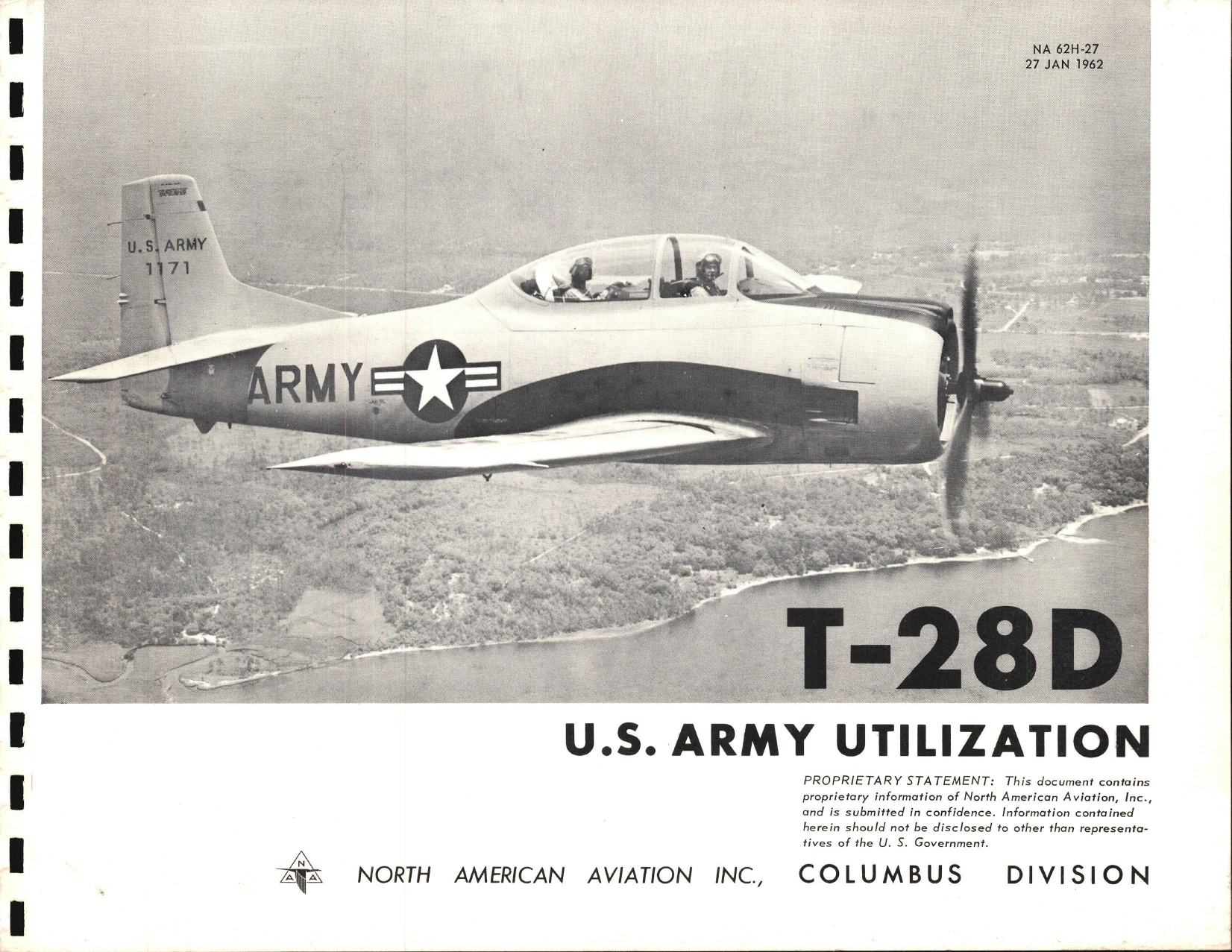 Sample page 1 from AirCorps Library document: U.S. Army Utilization for T-28D
