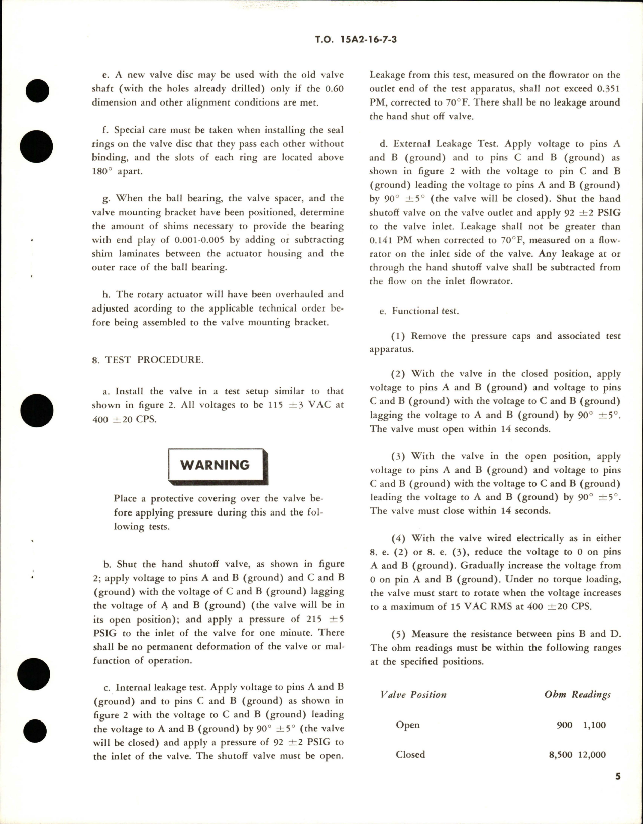 Sample page 5 from AirCorps Library document: Overhaul Instructions with Parts Breakdown for Valve and Actuator - Part 550664 