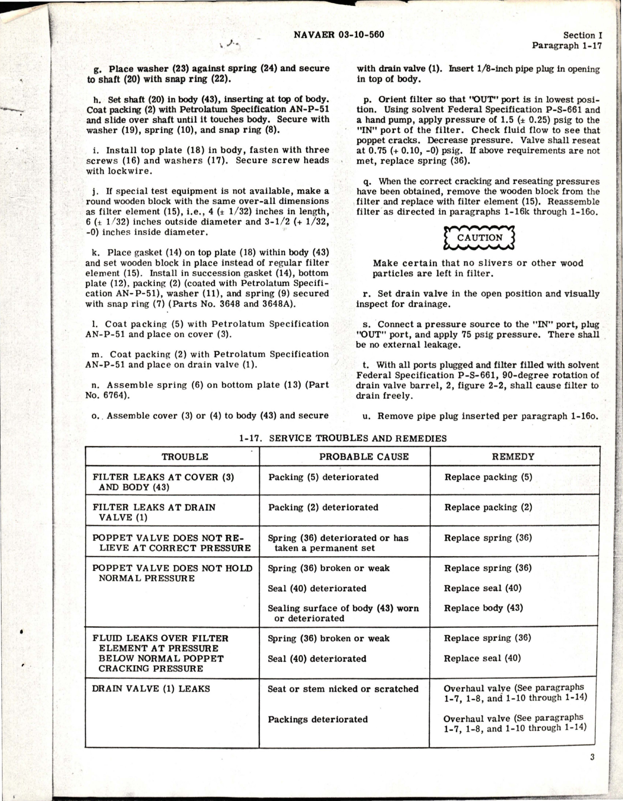 Sample page 5 from AirCorps Library document: Overhaul Instructions with Parts Breakdown for Double Drain Fuel Filter - Models 3648, 3648A, and 6764