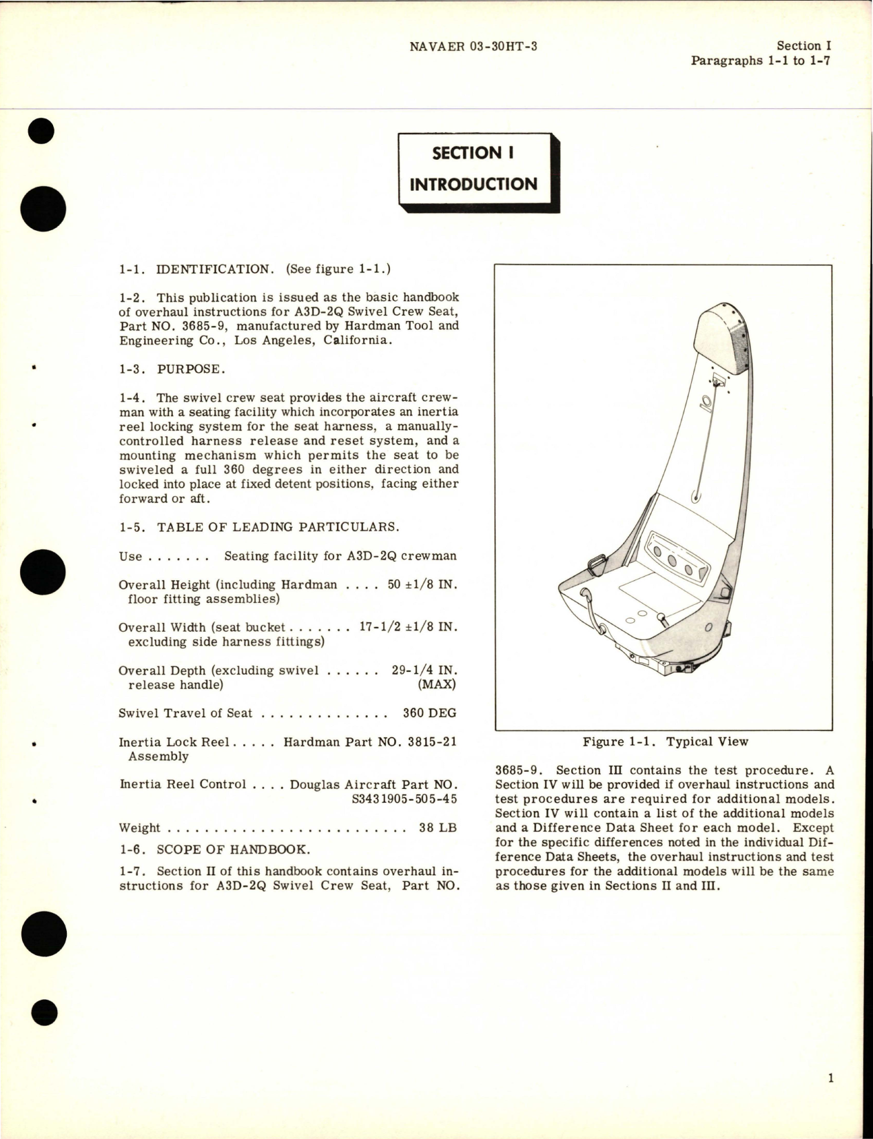 Sample page 5 from AirCorps Library document: Overhaul Instructions for A3D-2Q Swivel Crew Seat - Part 3685-9