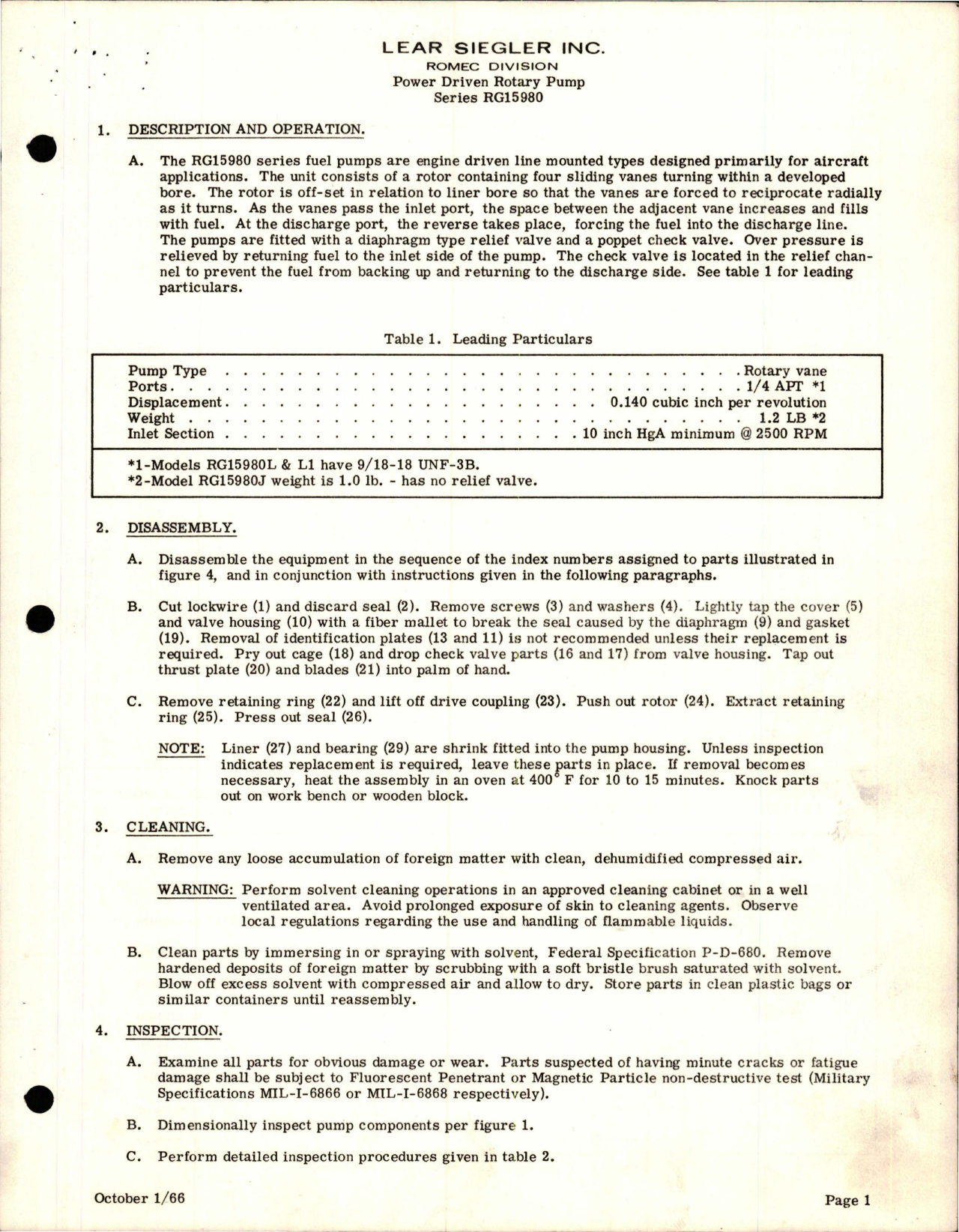 Sample page 5 from AirCorps Library document: Overhaul Instructions with Parts Catalog for Power Driven Rotary Pump - RGI5980 Series