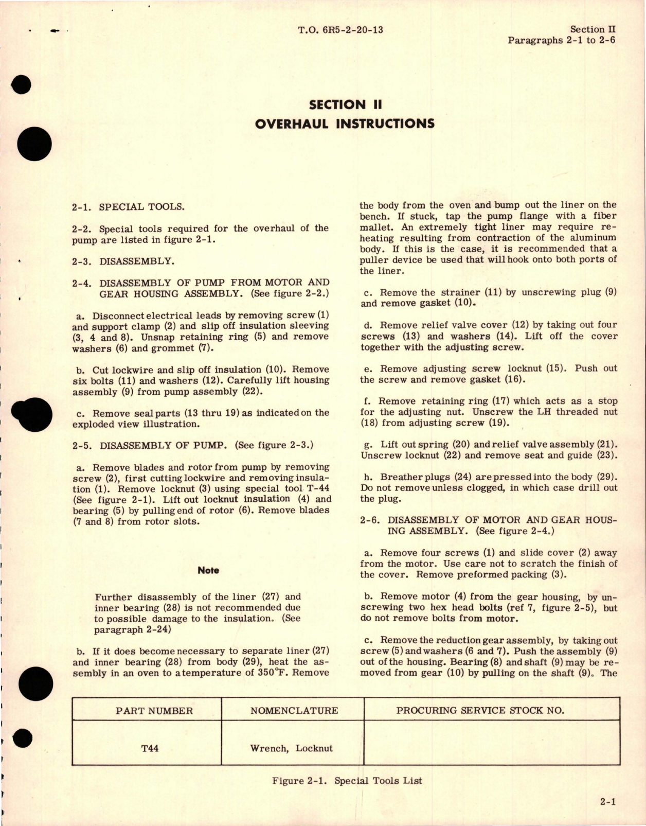 Sample page 7 from AirCorps Library document: Overhaul Instructions for Water Injection Pump - Model RG8825J