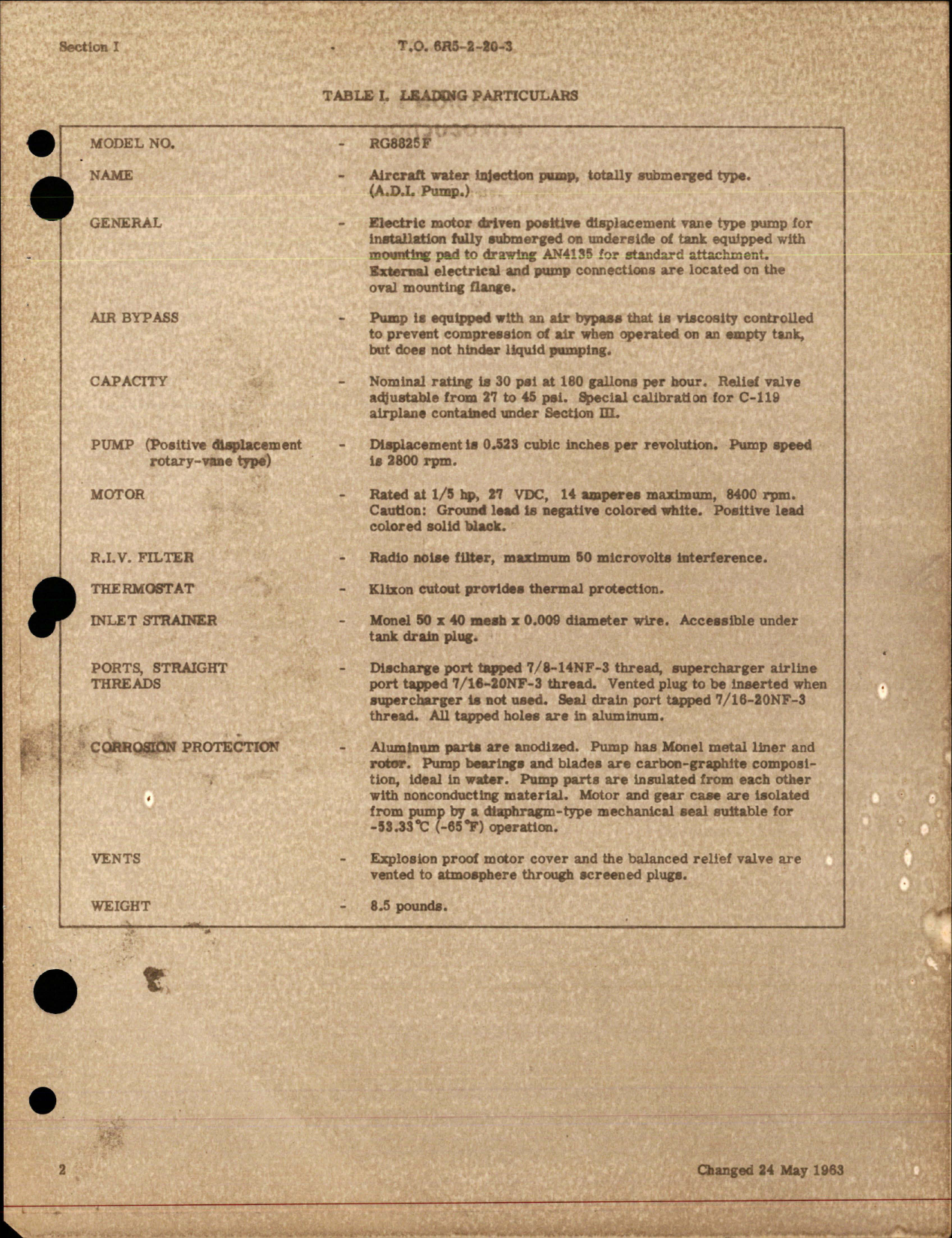 Sample page 5 from AirCorps Library document: Overhaul Instructions for Power Driven Rotary Pump - Models RG8825F and RG8825A