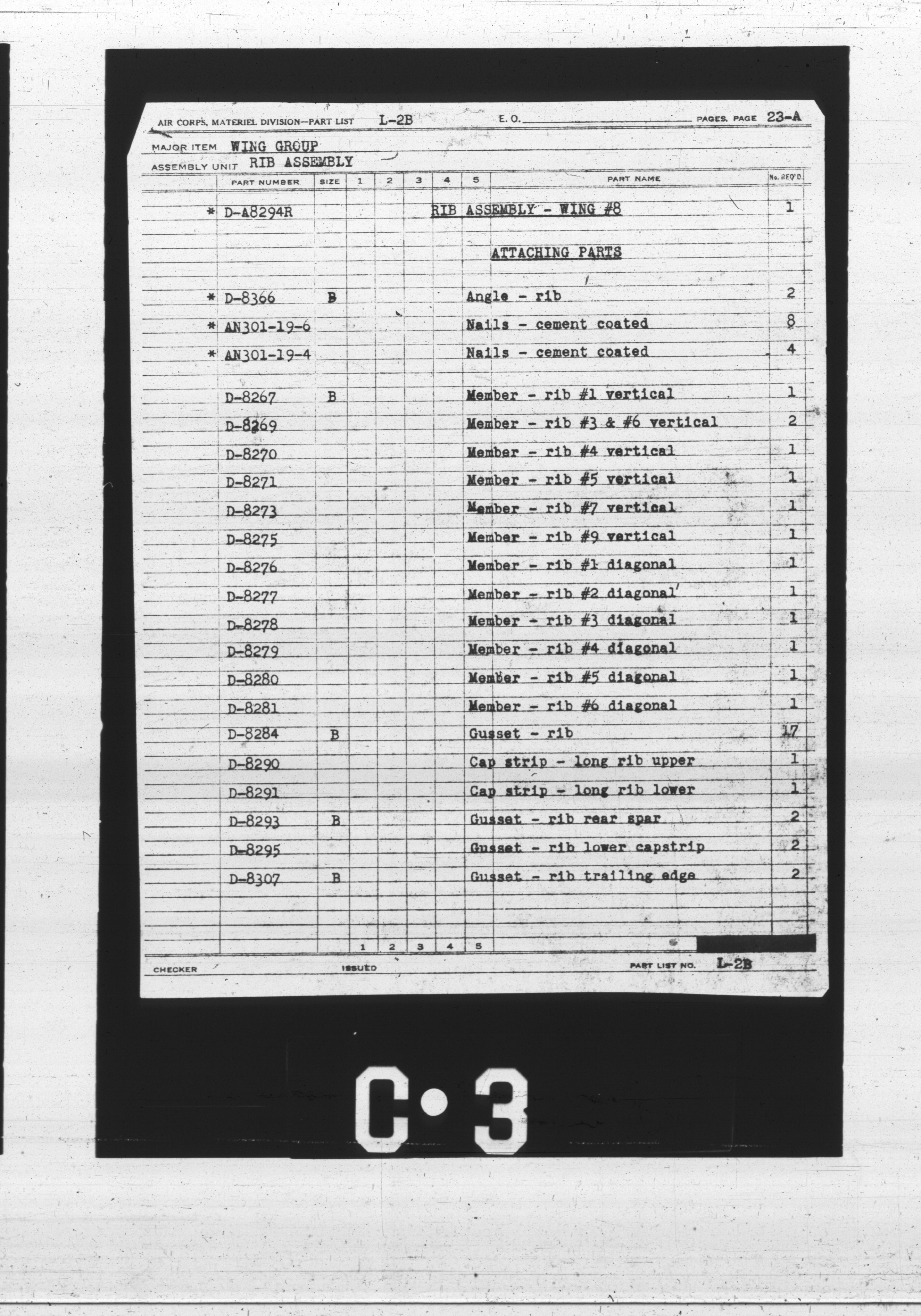 Sample page 5 from AirCorps Library document: Deleted and Additional Items Parts List for L-2A (O-57A) To Make L-2B
