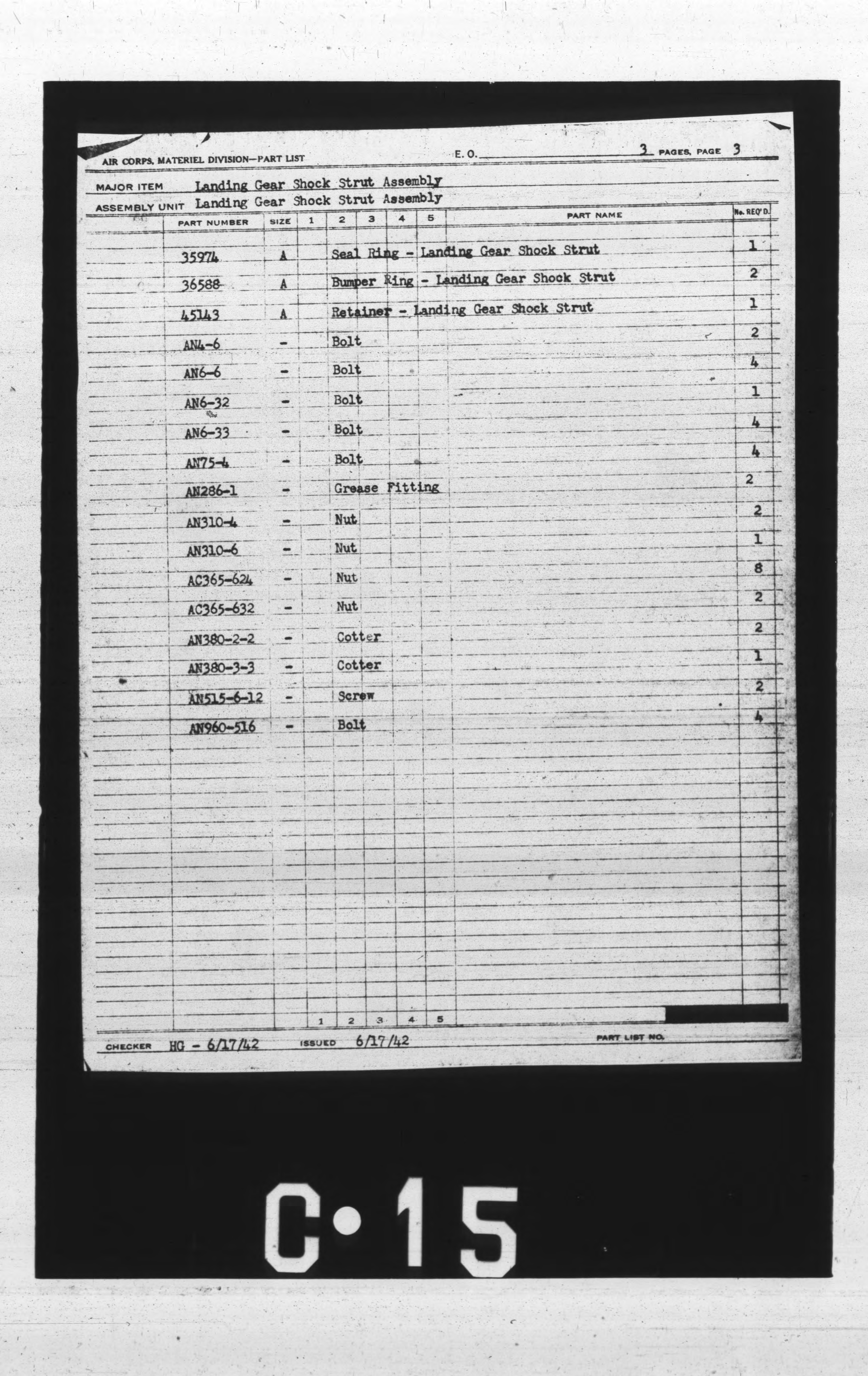 Sample page 5 from AirCorps Library document: Installations and Assemblies Index for Model CG-4A