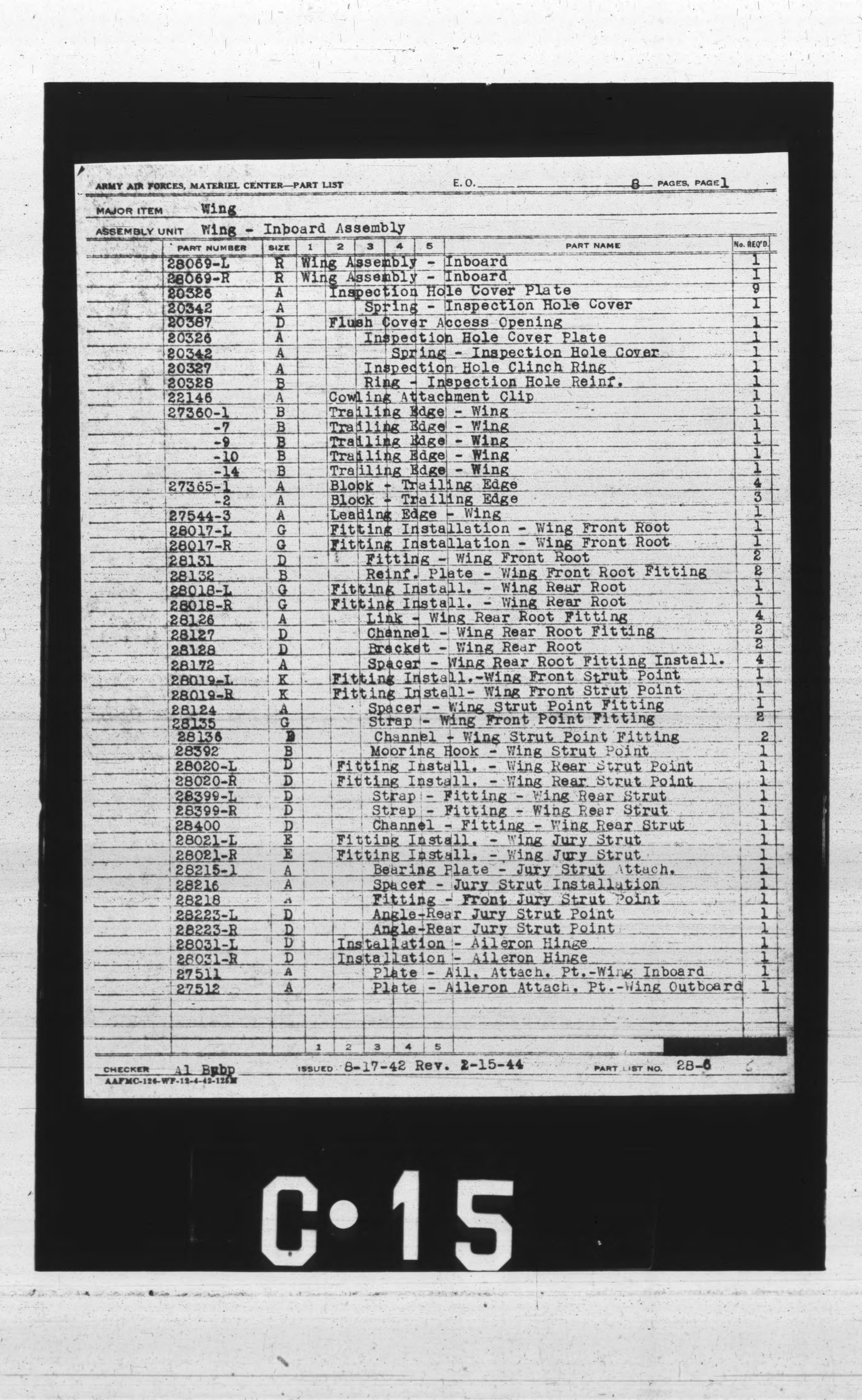 Sample page 9 from AirCorps Library document: Installations and Assemblies Index for Model CG-4A