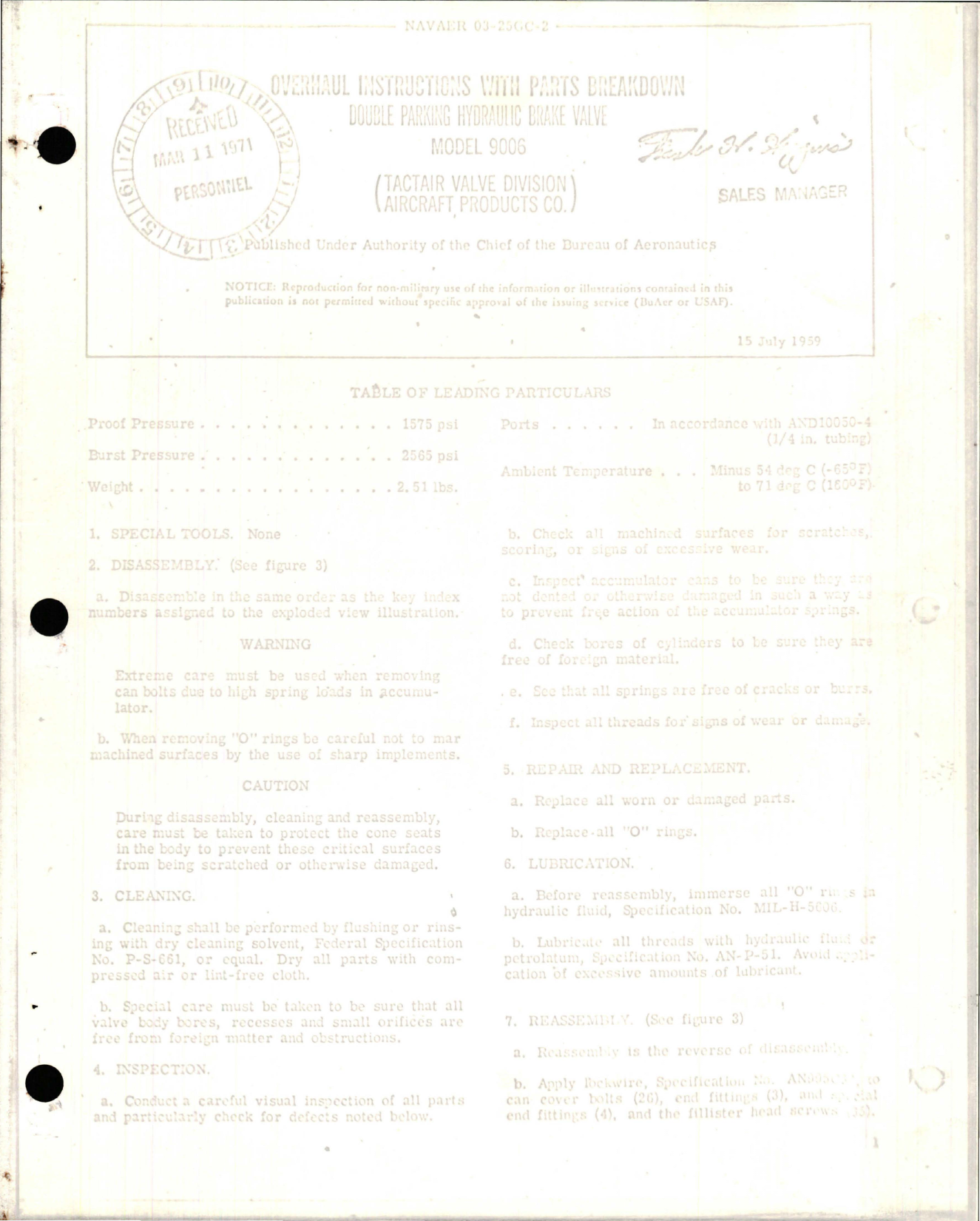 Sample page 1 from AirCorps Library document: Overhaul Manual with Illustrated Parts Breakdown for Manual Gear Box with Brake - Part 8348M1