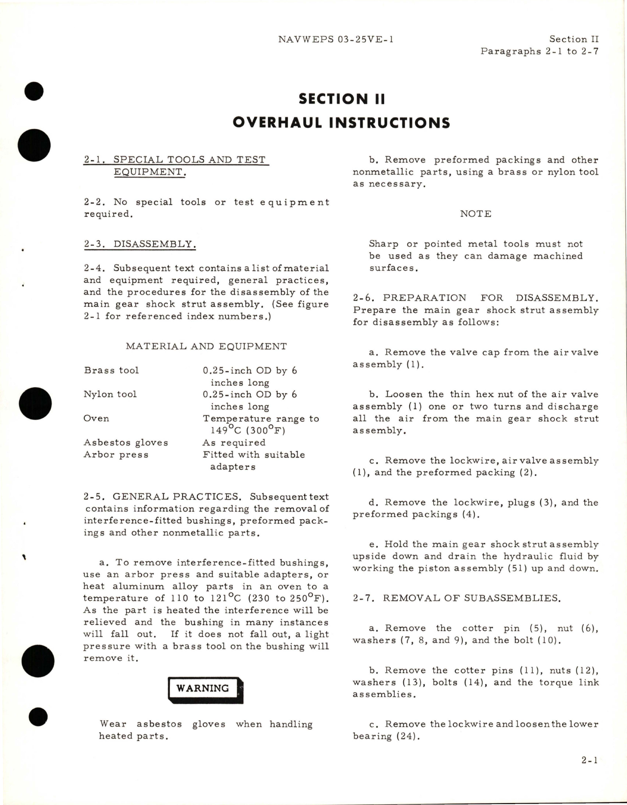 Sample page 7 from AirCorps Library document: Overhaul Instructions for Main Gear Shock Strut Assembly - Part A02L1000-1, A02L1000-3, A02L1000-5, and A02L1000-7 