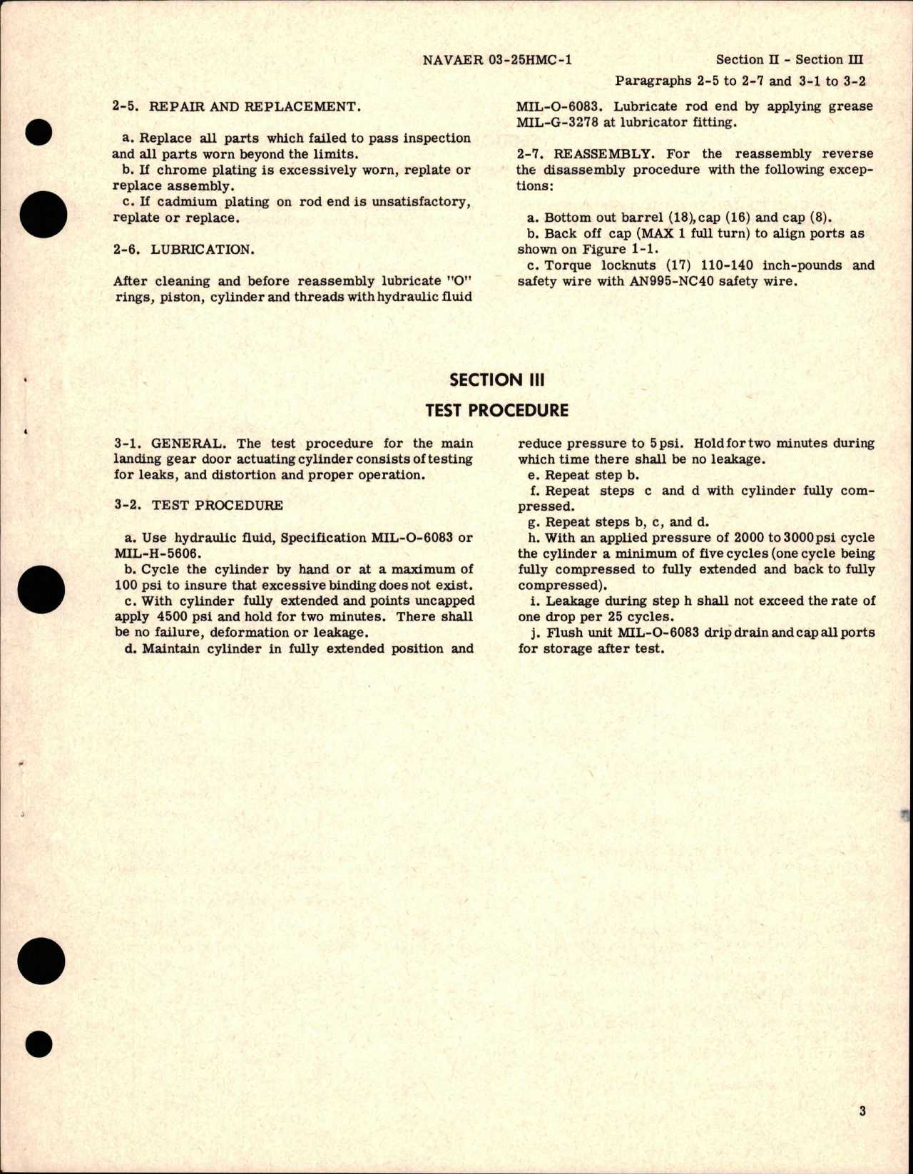 Sample page 5 from AirCorps Library document: Overhaul Instructions for Main Landing Gear Door Actuating Cylinder Assembly - Parts 25-69020-1 and 25-69020-301