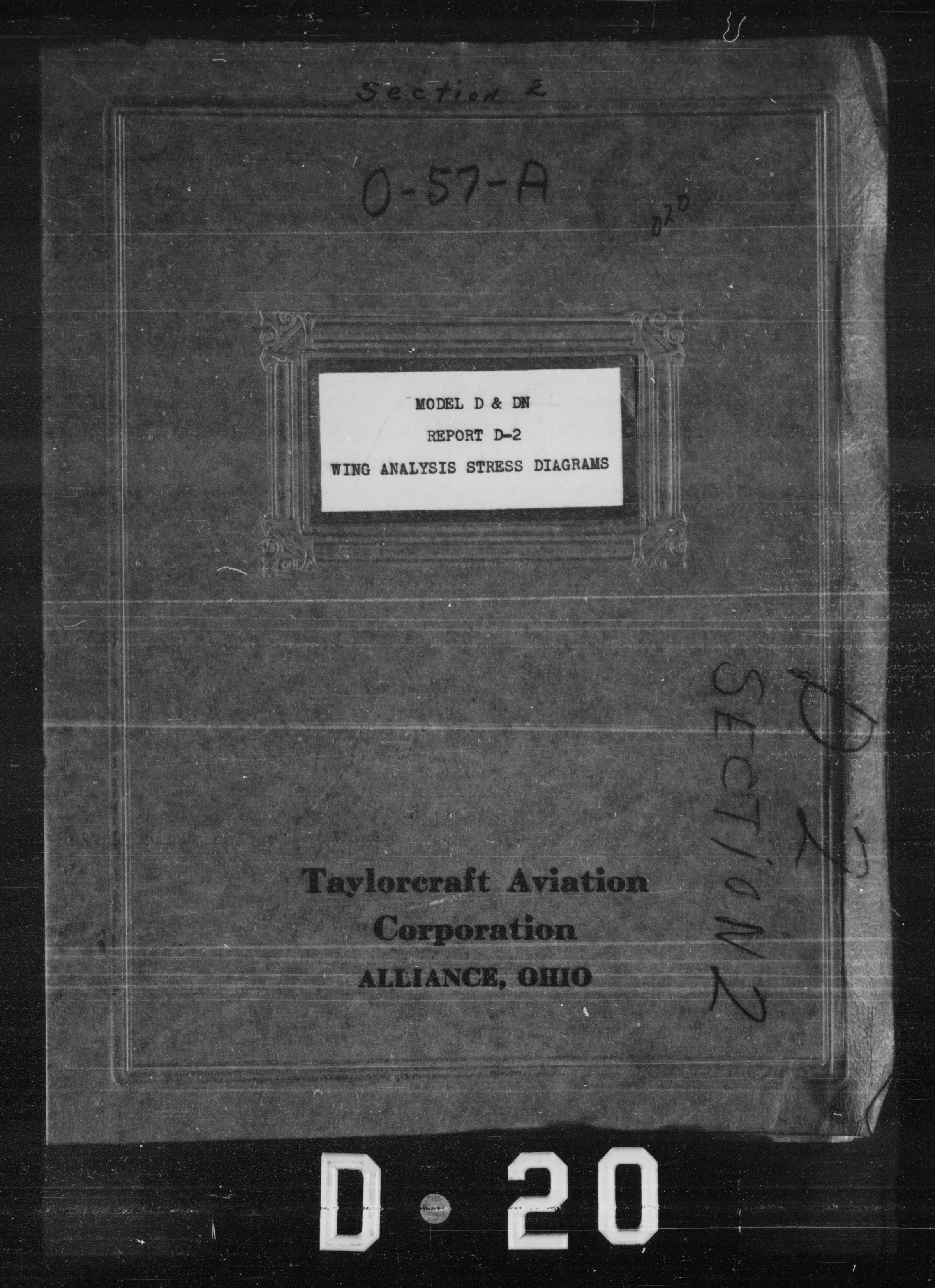 Sample page 1 from AirCorps Library document: Wing Analysis Stress Diagrams for Model D & DN