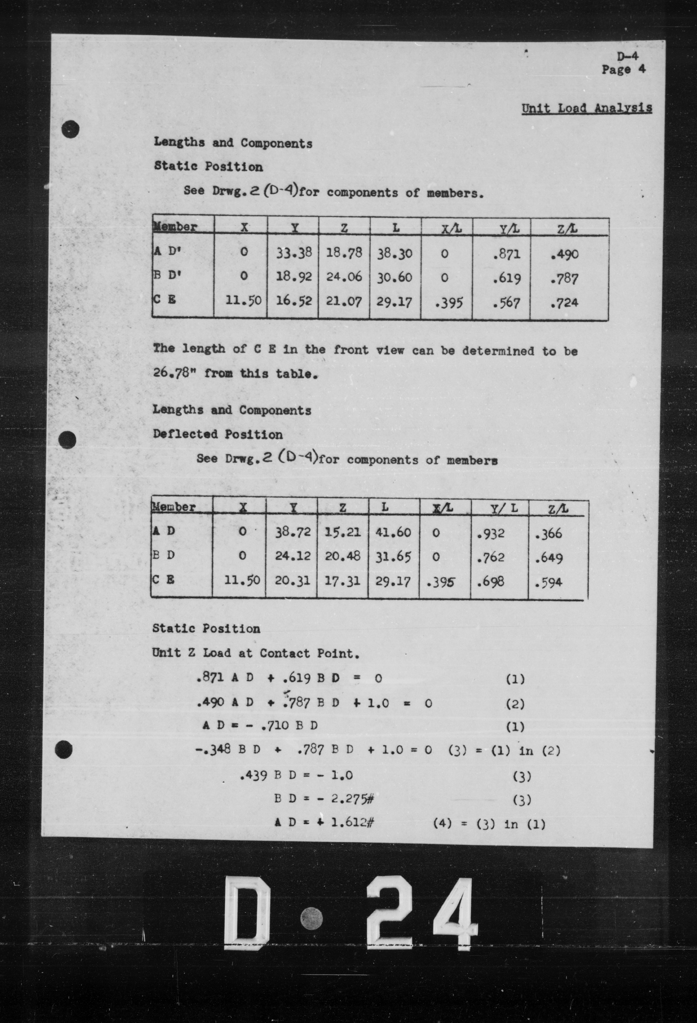 Sample page 7 from AirCorps Library document: Landing Gear Analysis for Model D