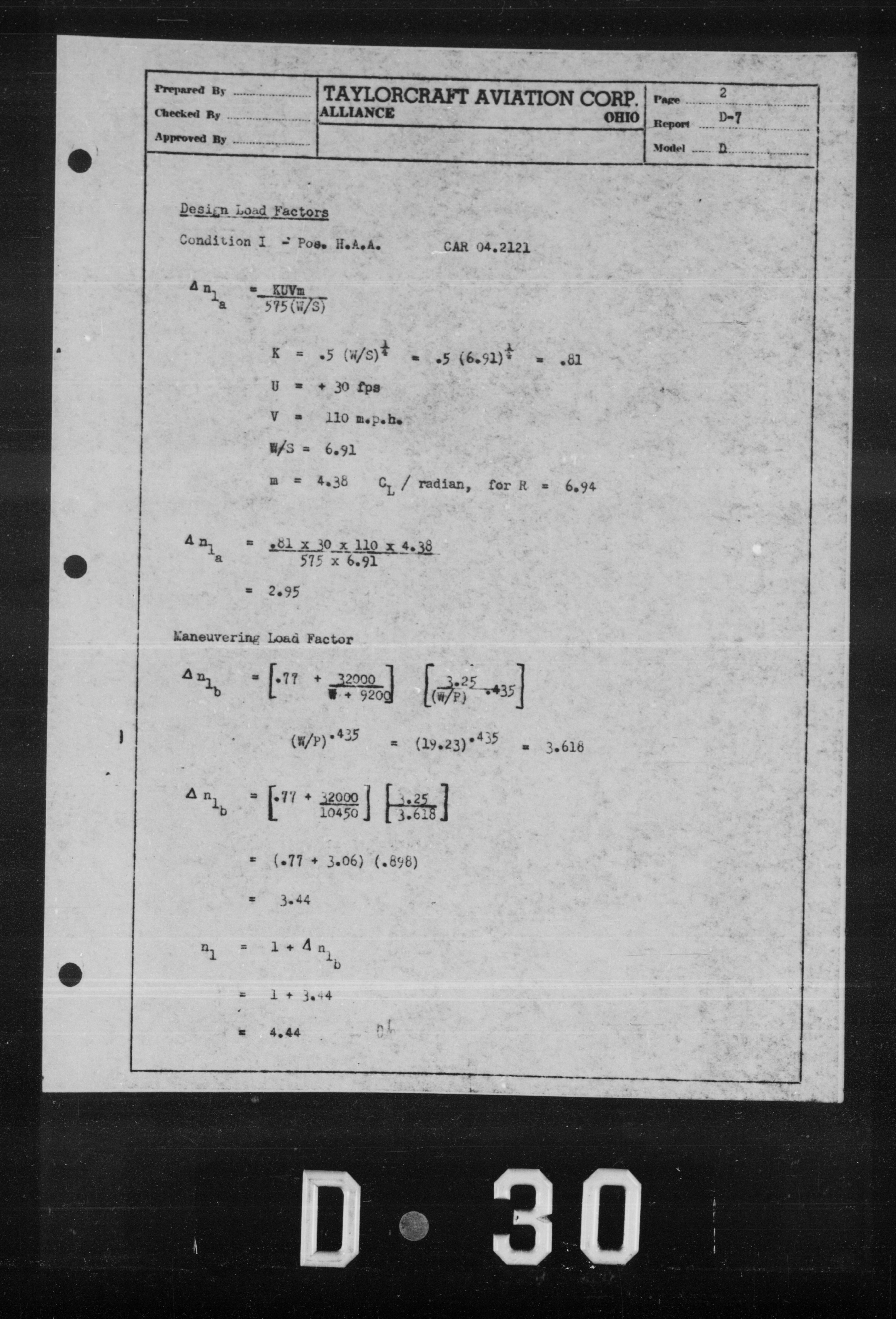 Sample page 5 from AirCorps Library document: Increase in Gross Weight From 1200 lbs. to 1250 lbs. for Model D