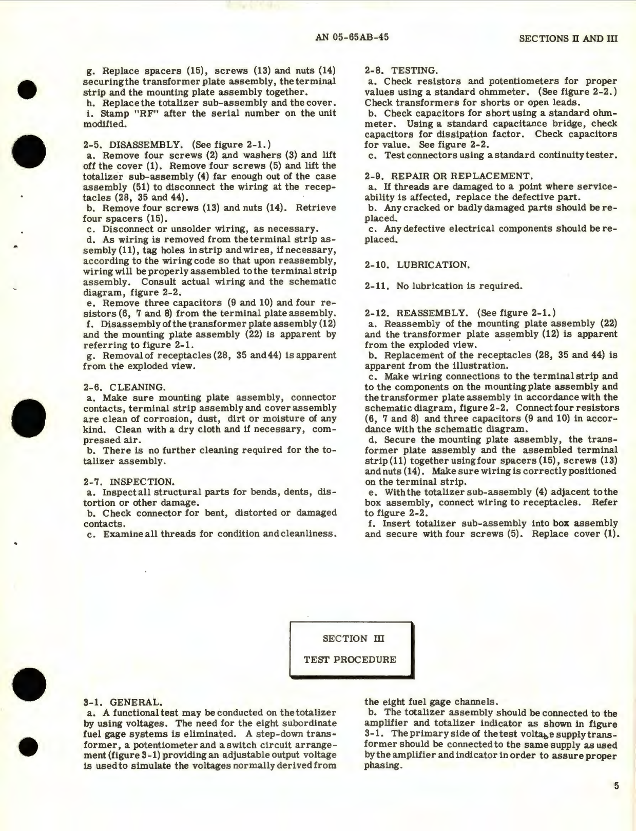 Sample page 9 from AirCorps Library document: Overhaul Instructions for Totalizer Assemblies Capacitor Fuel Gage System, Part No. 386005, 386007, 386008 