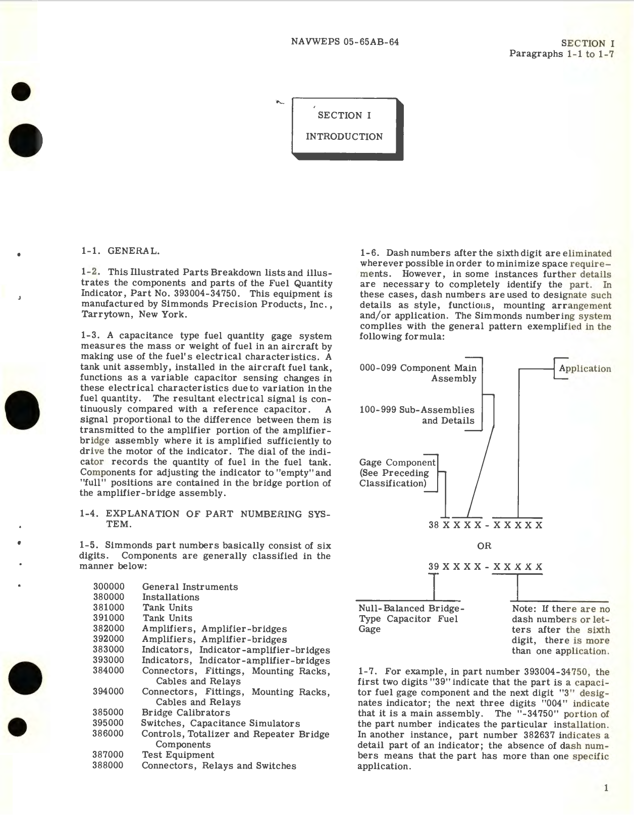 Sample page 5 from AirCorps Library document: Illustrated Parts Breakdown for Fuel Quantity Indicator, Part No. 393004-34750 