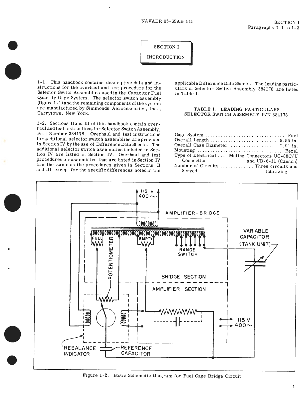 Sample page 5 from AirCorps Library document: Overhaul Instructions for Selector Switch Assemblies Capacitor Fuel Gage System Part No. 384178 