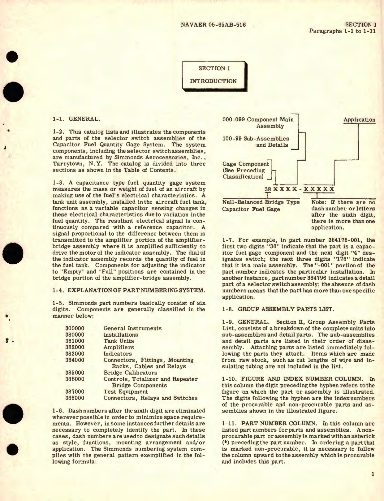 Sample page 5 from AirCorps Library document: Illustrated Parts Breakdown for Selector Switch Assemblies Capacitor Fuel Gage System, Part No. 384178