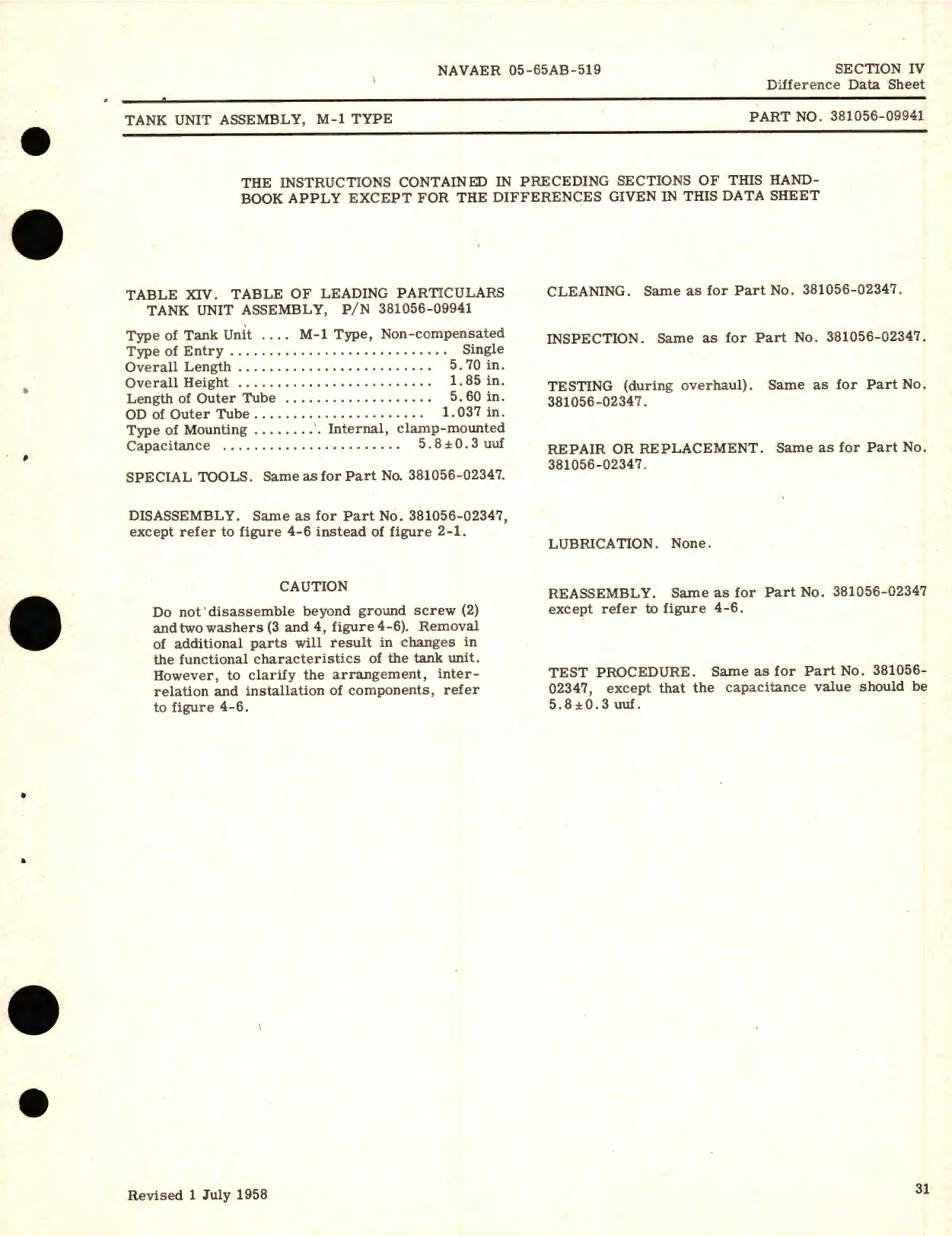 Sample page 9 from AirCorps Library document: Overhaul Instructions for Tank Units Non-Compensated Internally Mounted (M-1 Type) Capacitor Fuel Gage System