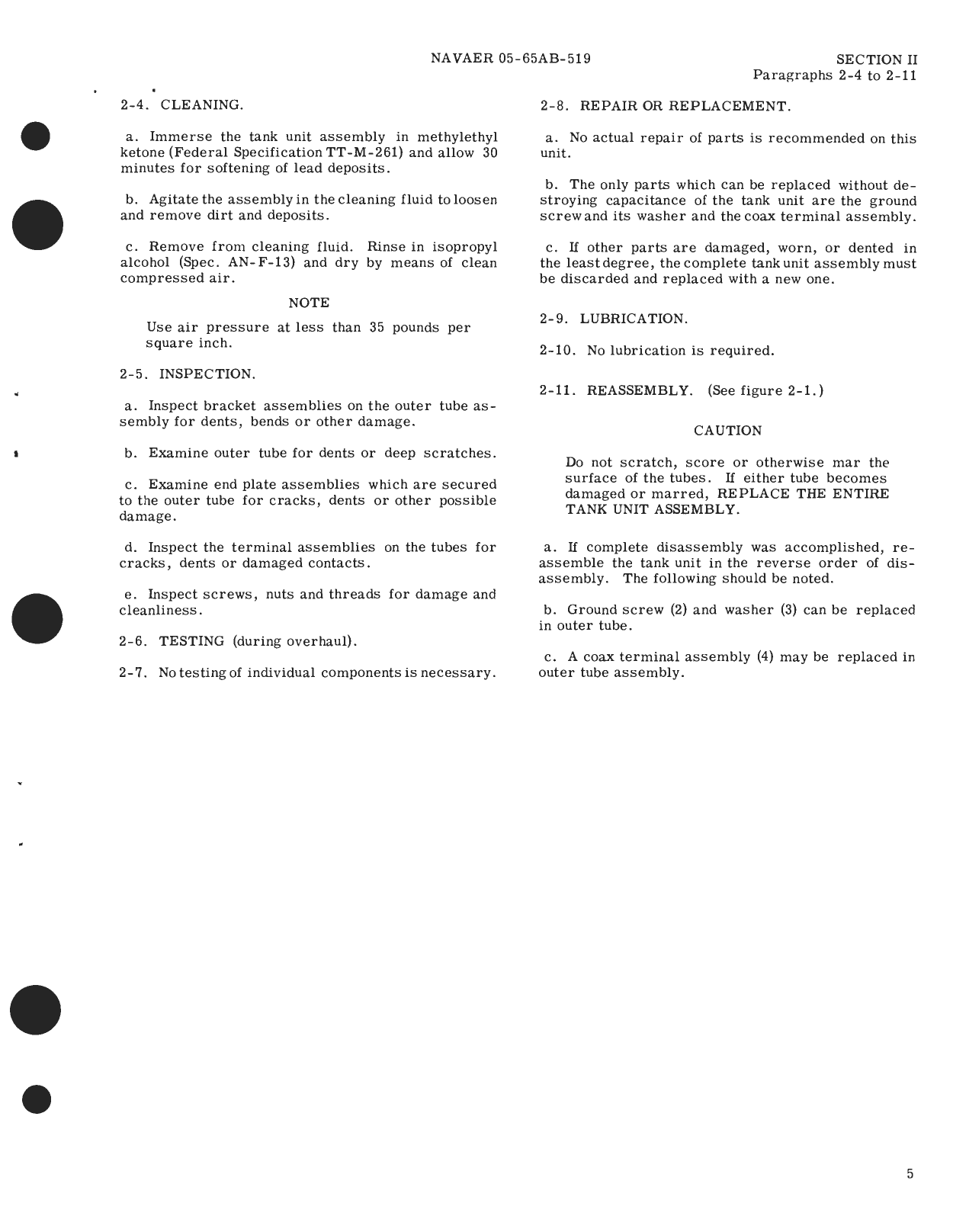 Sample page 9 from AirCorps Library document: Overhaul Instructions for Tank Units Non-Compensated, Internally Mounted (M-1 Type) Capacitor Fuel Gage System, Part No. 381056