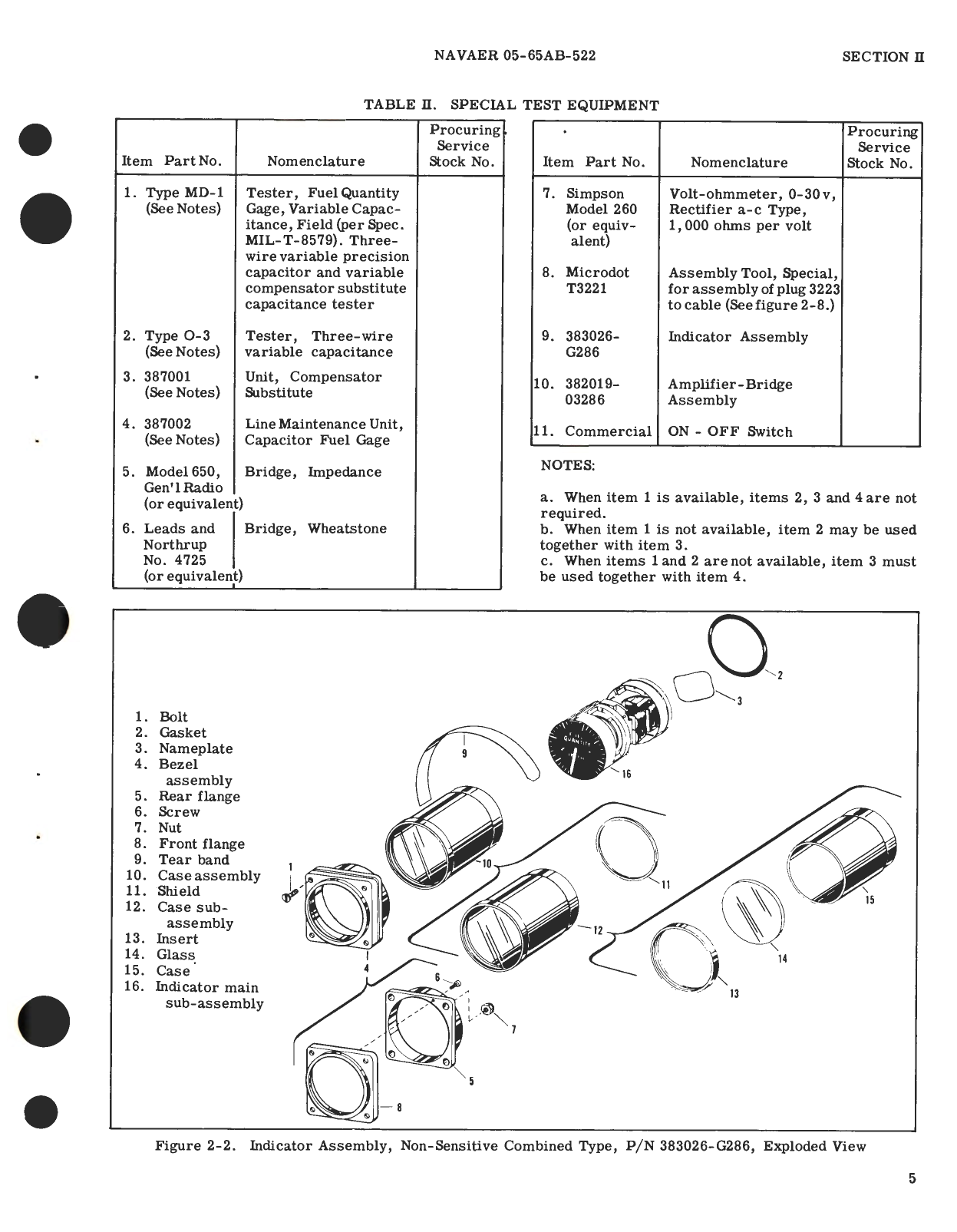 Sample page 9 from AirCorps Library document: Overhaul Instructions for Indicator - Amplifier - Bridge Assemblies (Combined Type, Bezel Mounted)  Capacitor Fuel Gage System, Part No. 383018