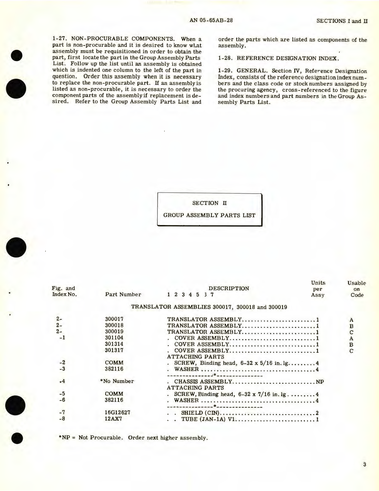 Sample page 7 from AirCorps Library document: Illustrated Parts Breakdown for Translator Units Capacitor Fuel Gage System, Part No. 300017, 300018, 300019