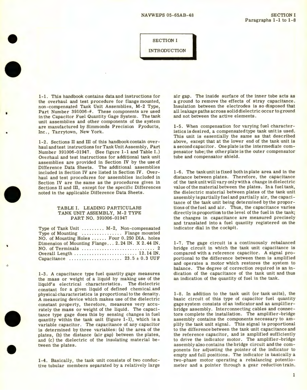 Sample page 5 from AirCorps Library document: Overhaul Instructions for Tank Units Non-Compensated Flange Mounted Capacitor Fuel Gage Part No. 391006 