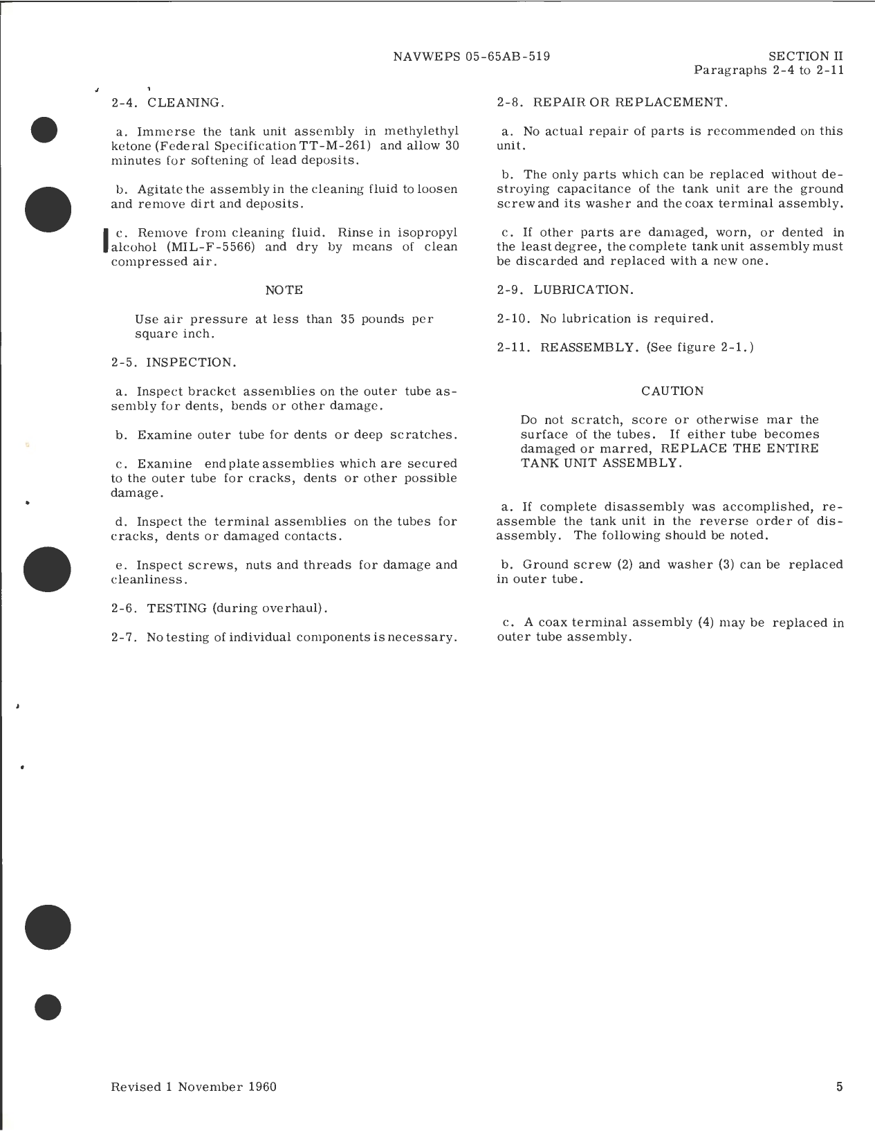 Sample page 5 from AirCorps Library document: Overhaul Instructions Tank Units Non-Compensated Internally Mounted Capacitor Fuel Gage System 