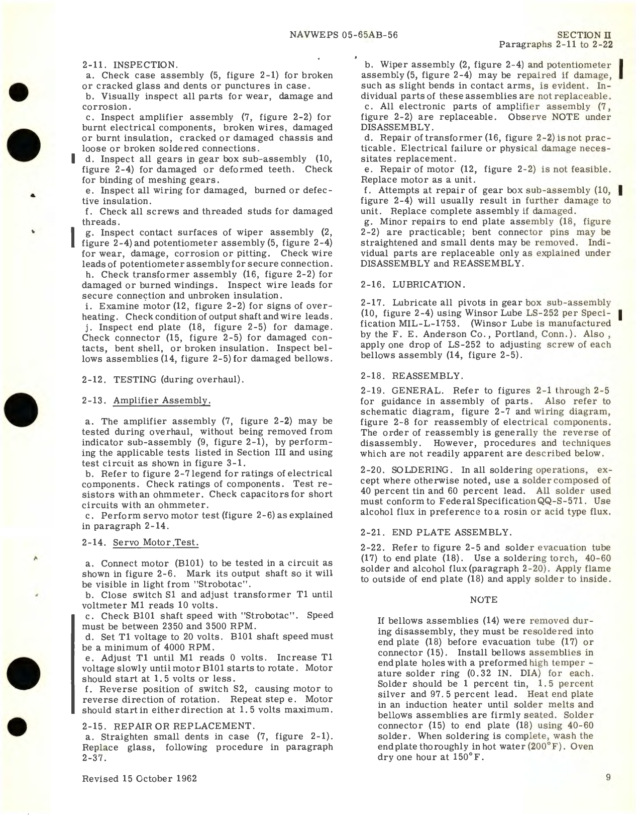 Sample page 9 from AirCorps Library document: Overhaul Instructions for Fuel Quantity Indicator Part No. 393004-01648 