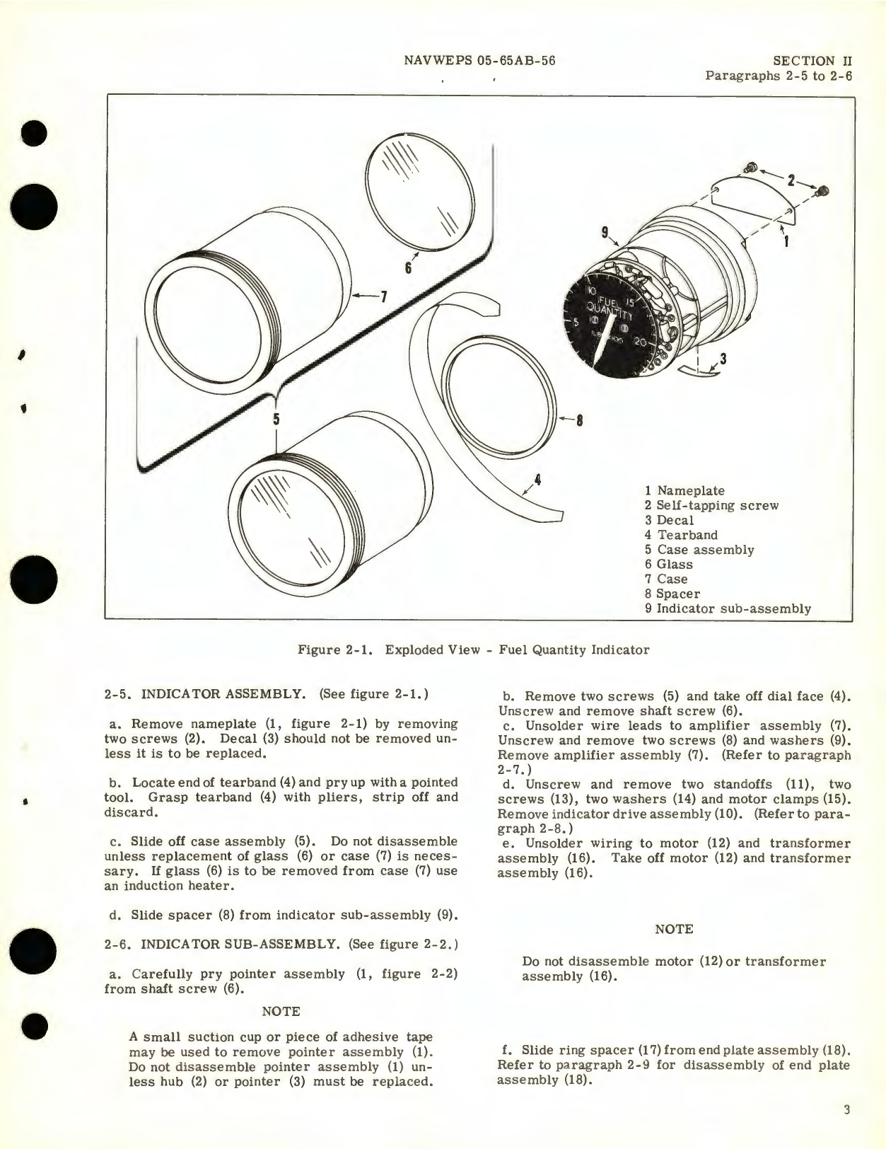 Sample page 7 from AirCorps Library document: Overhaul Instructions for Fuel Quantity Indicator Part No. 393004-01648