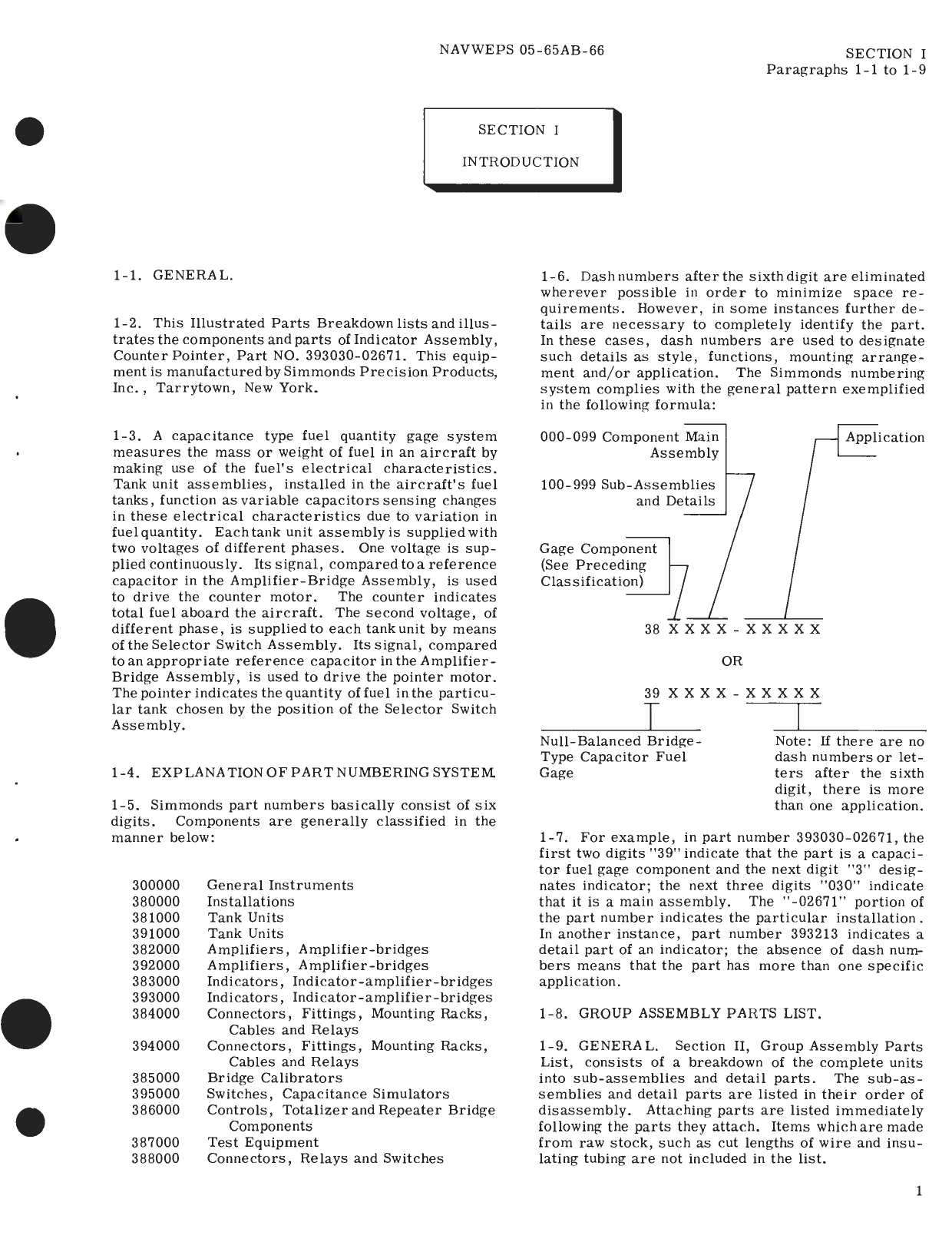 Sample page 5 from AirCorps Library document: Illustrated Parts Breakdown for Indicator Assembly Counter Pointer Capacitor Fuel Gage System Part No. 393030-02671