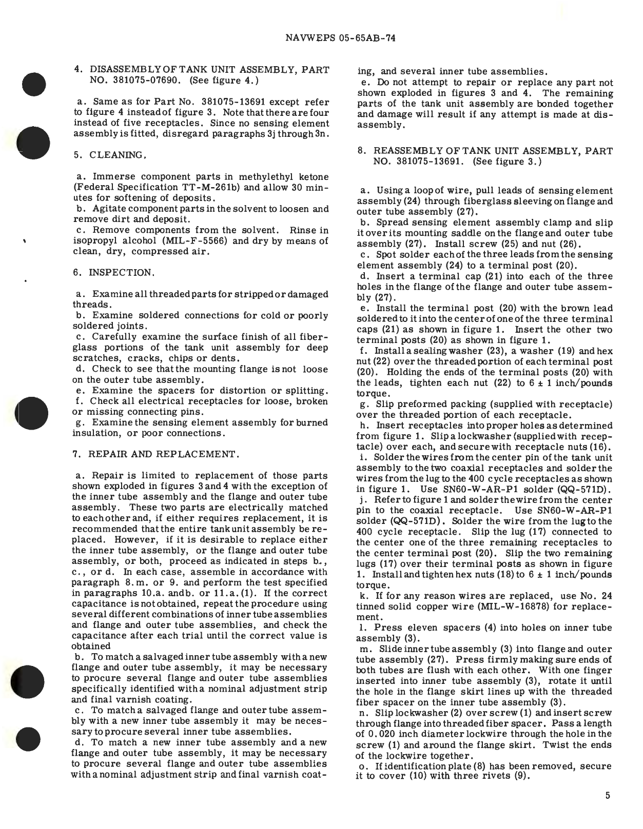 Sample page 7 from AirCorps Library document: Overhaul Instructions with Parts Breakdown for Tank Unit Assemblies, Part No. 381075