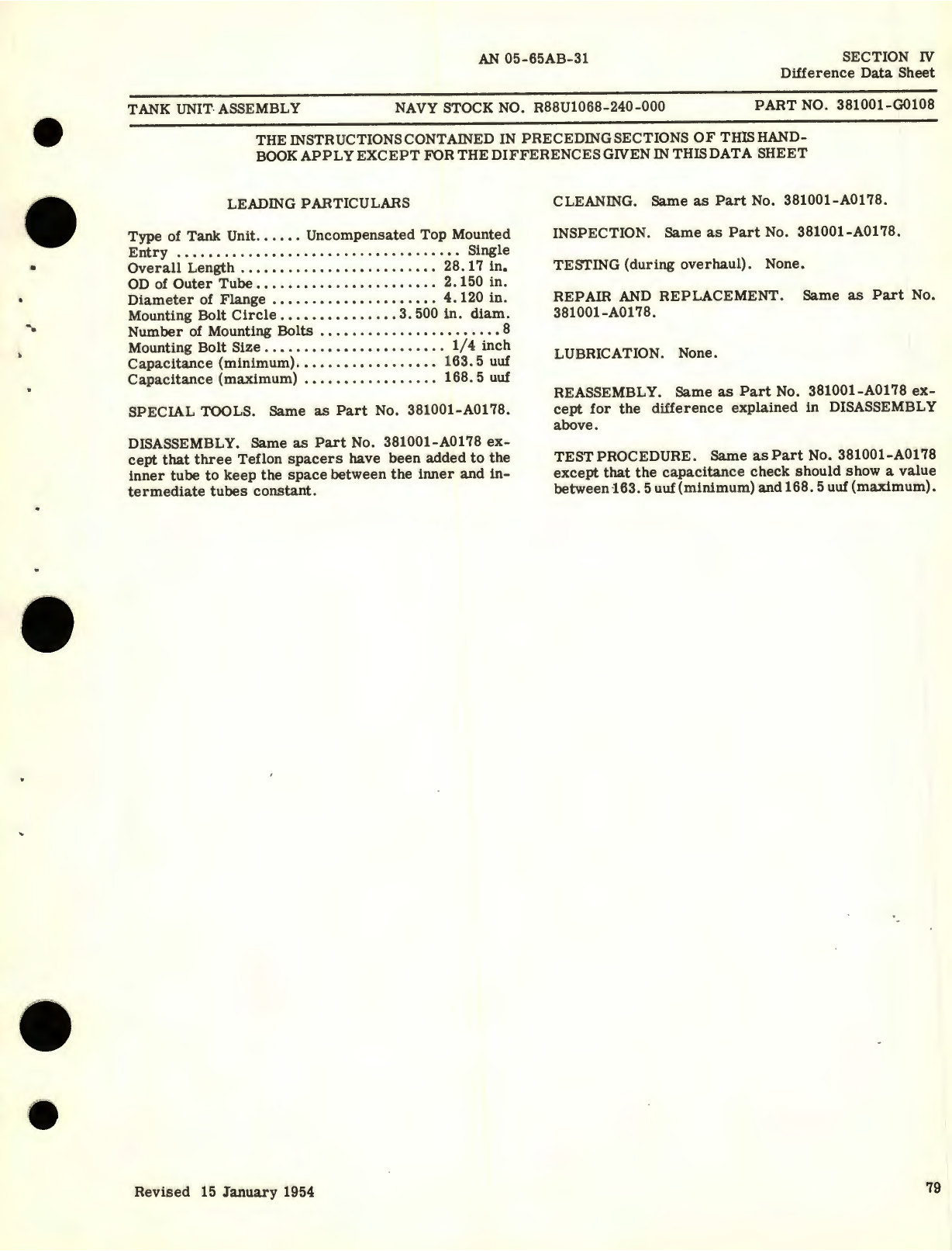 Sample page 5 from AirCorps Library document: Overhaul Instructions for Tank Units, Uncompensated, Flange Mounted Capacitor Fuel Gage System