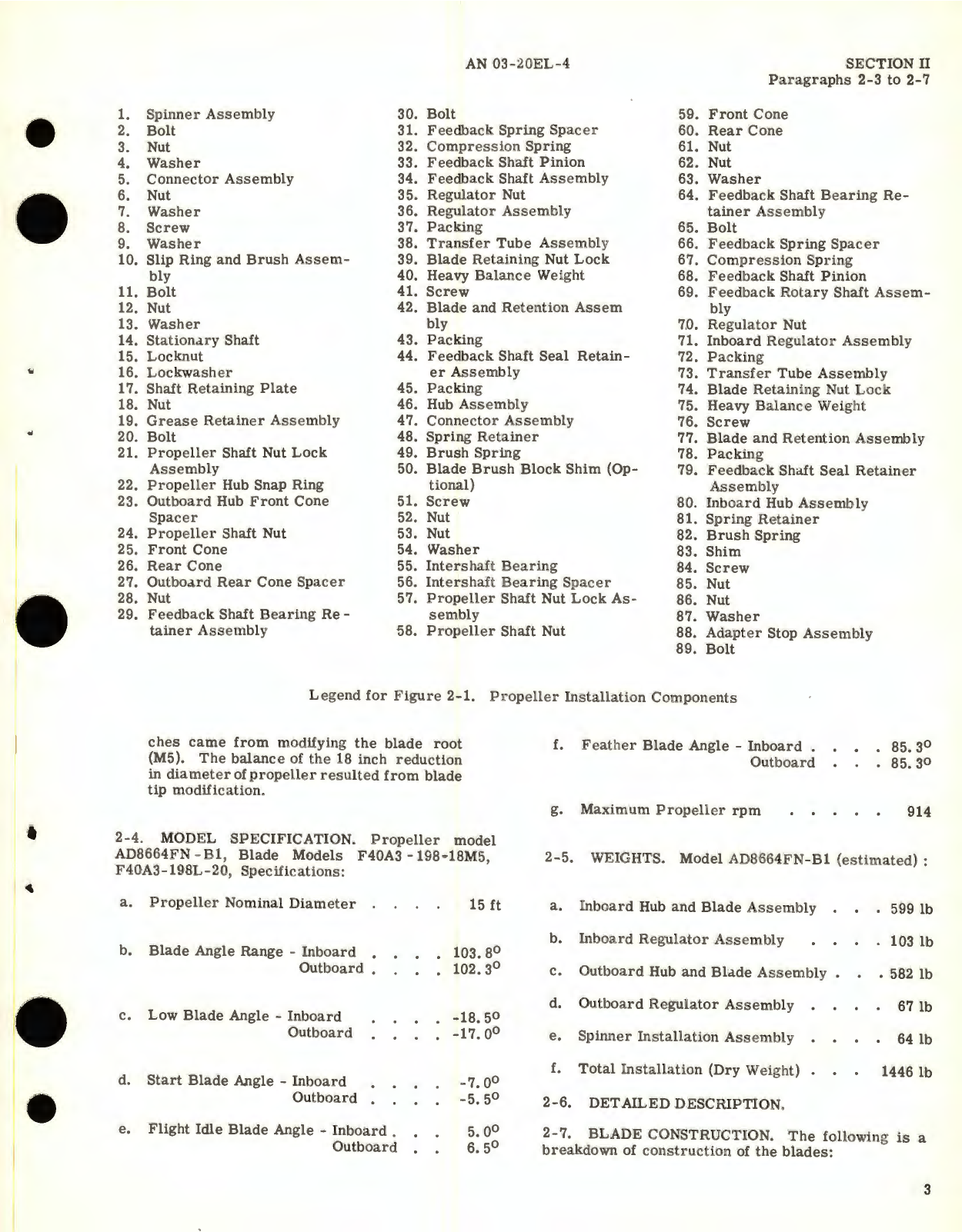 Sample page 7 from AirCorps Library document: Operation and Service Instructions for Propeller Model AD8664FN-B1 