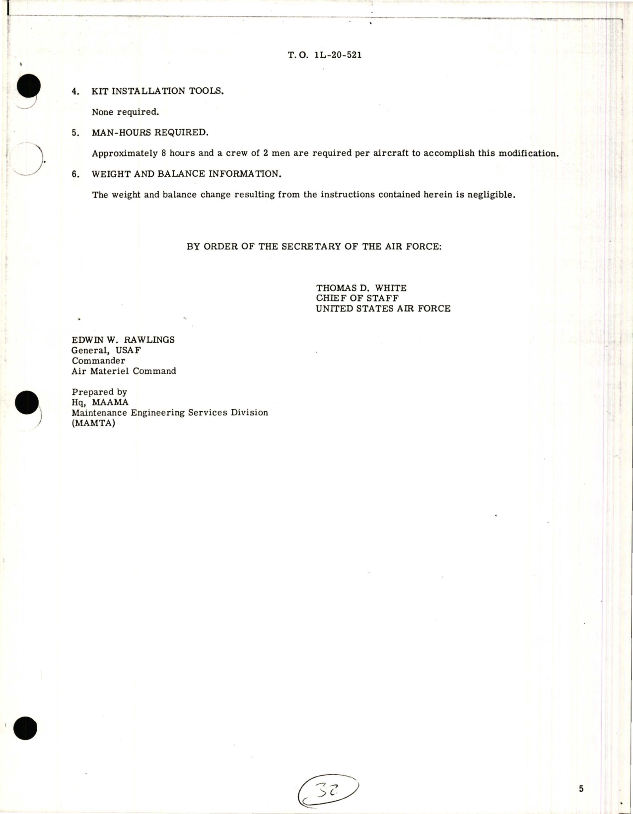 Sample page 5 from AirCorps Library document: Modification of Torque Tube, Lower Lever Arm Steerable Tailwheel for L-20A