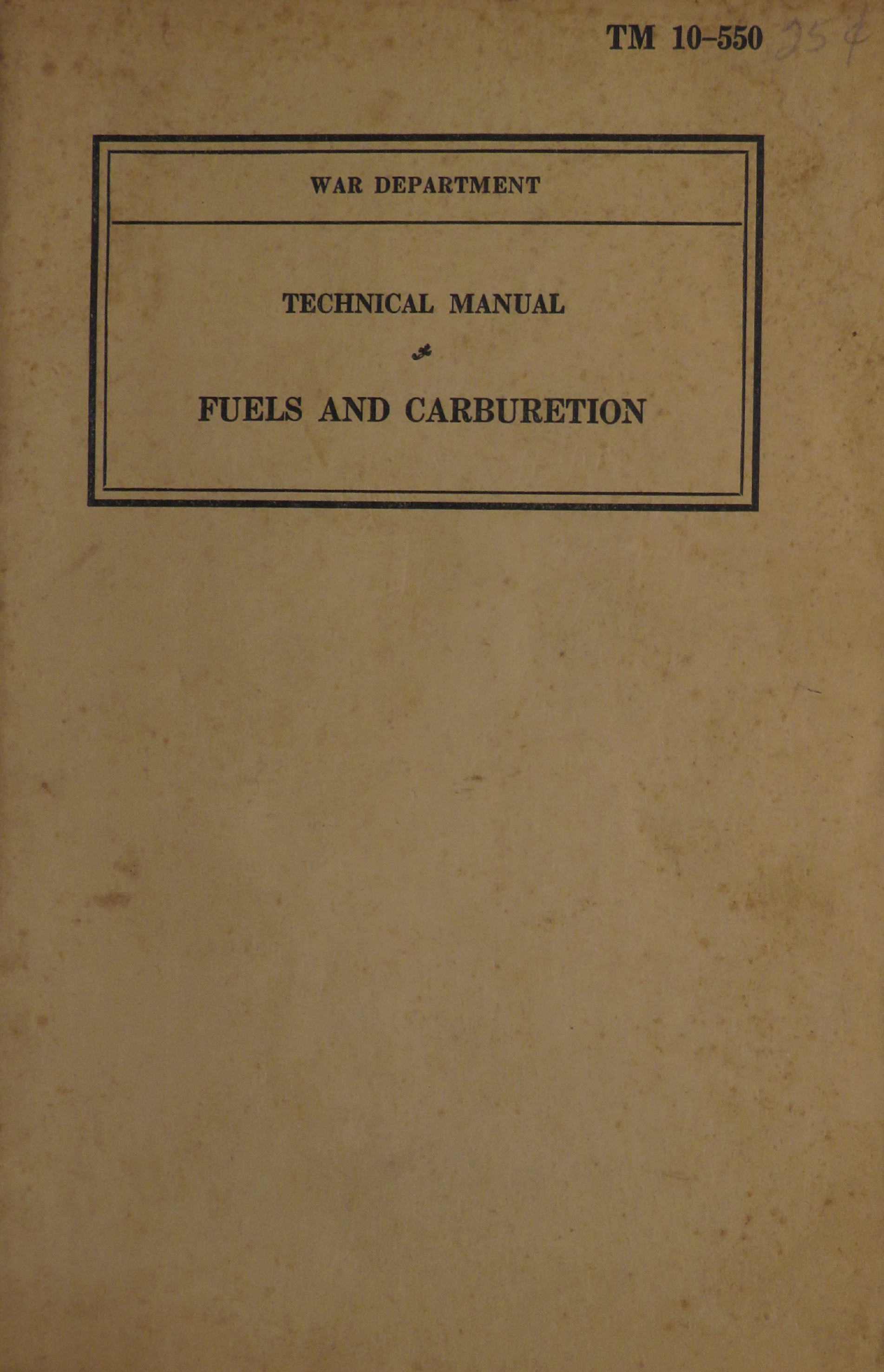 Sample page 1 from AirCorps Library document: Fuels and Carburetion Technical Manual