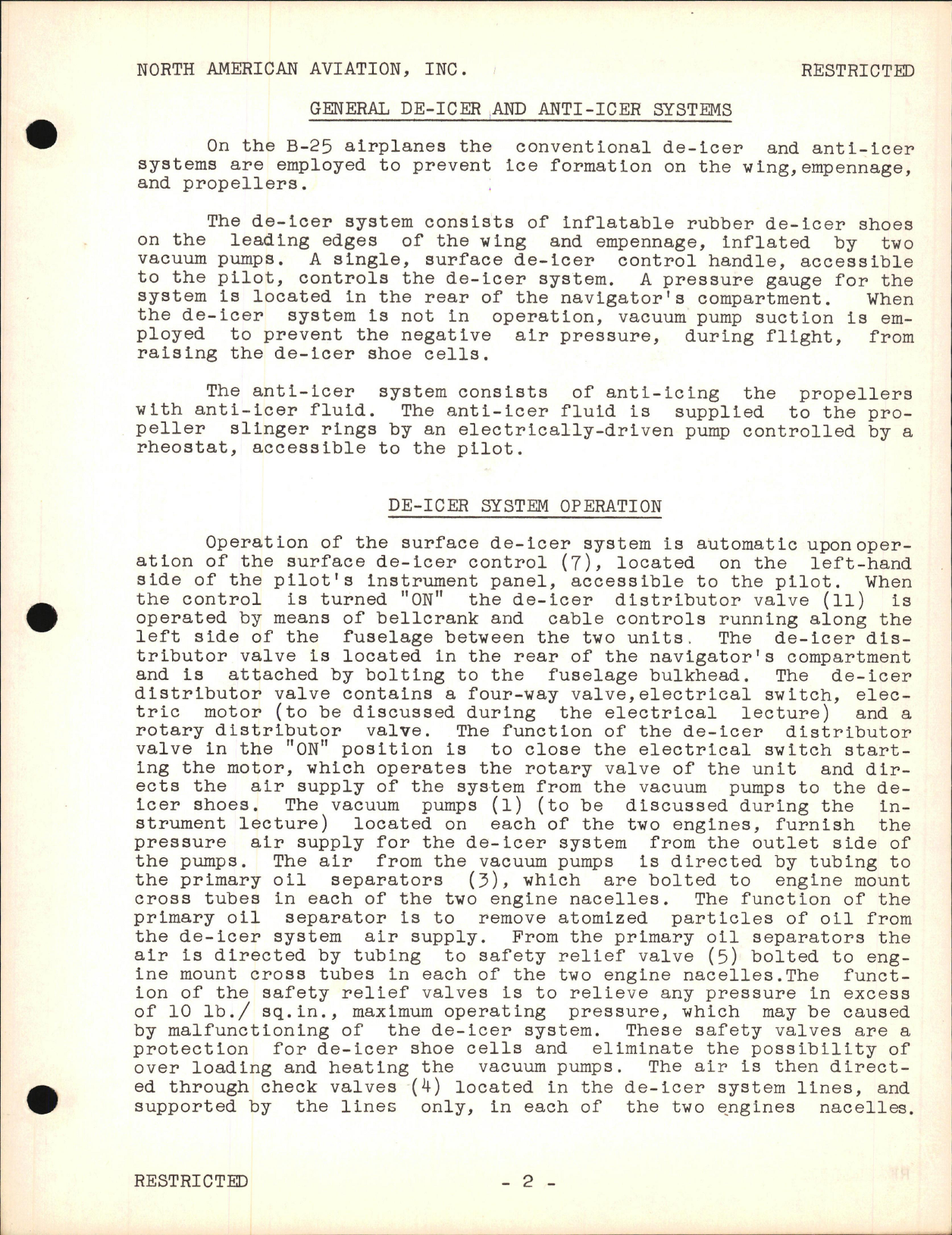 Sample page 5 from AirCorps Library document: Service School Lectures - De-Icer System