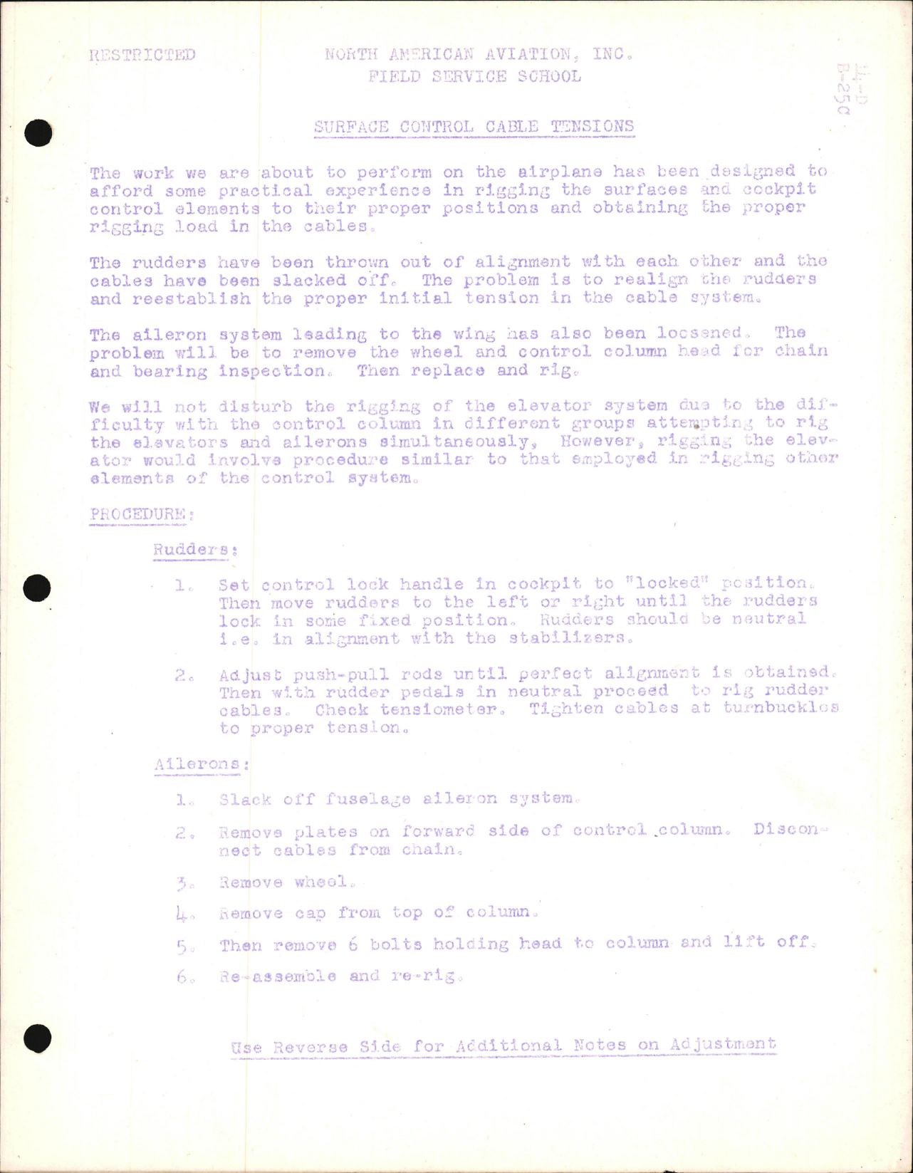 Sample page 5 from AirCorps Library document: Service School Lectures - Surface Controls