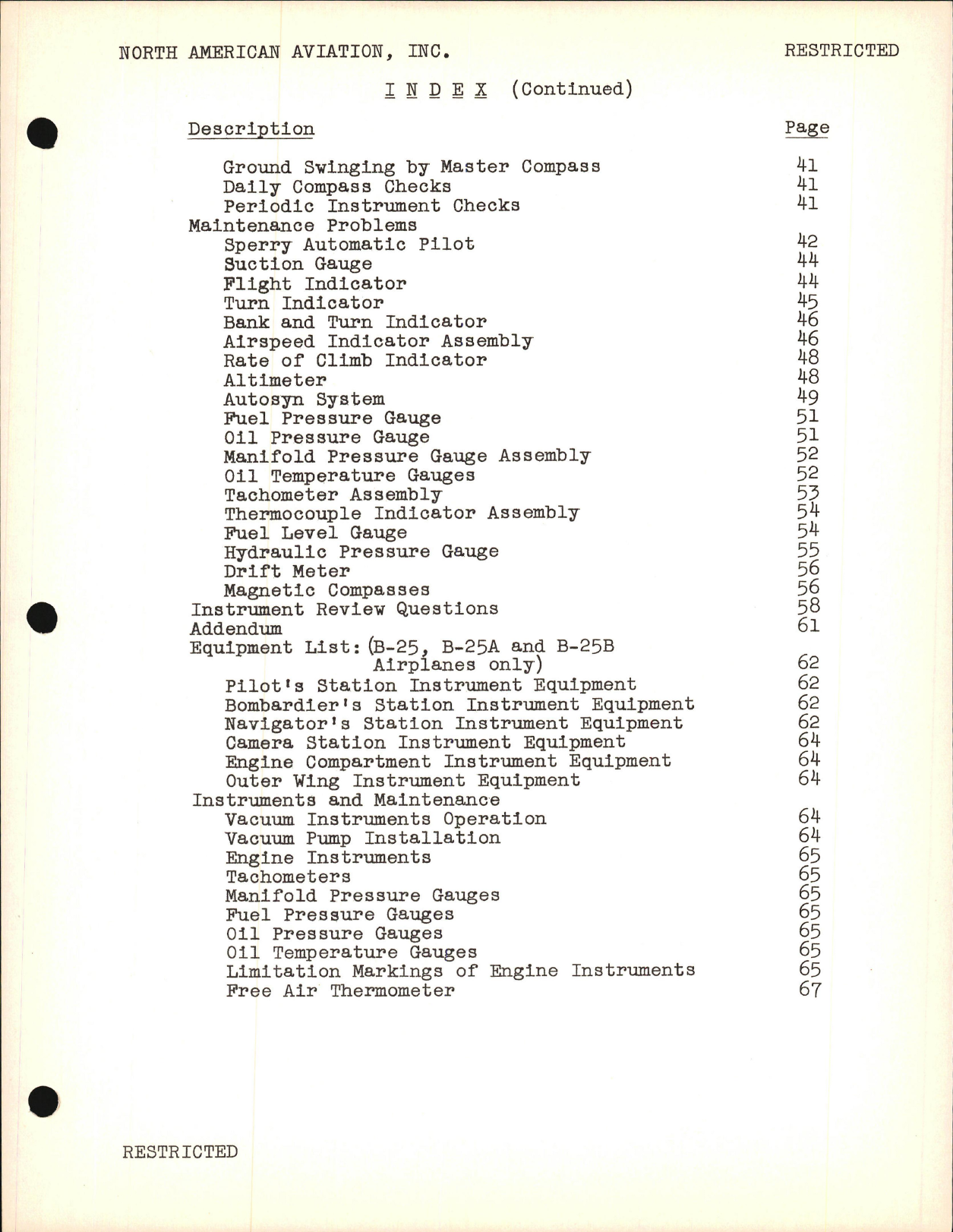 Sample page 5 from AirCorps Library document: Service School Lectures - Instrument Install