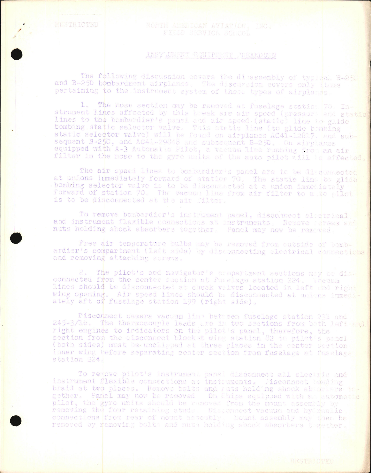 Sample page 7 from AirCorps Library document: Service School Lectures - Instrument Install