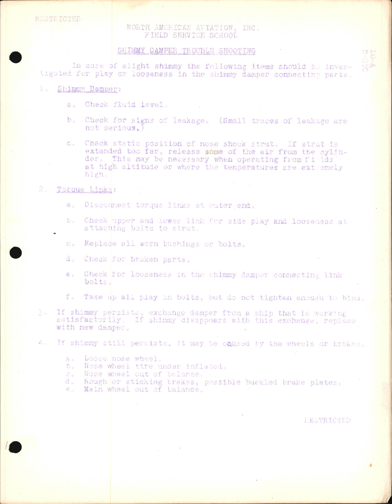 Sample page 7 from AirCorps Library document: Service School Lectures - Landing Gear