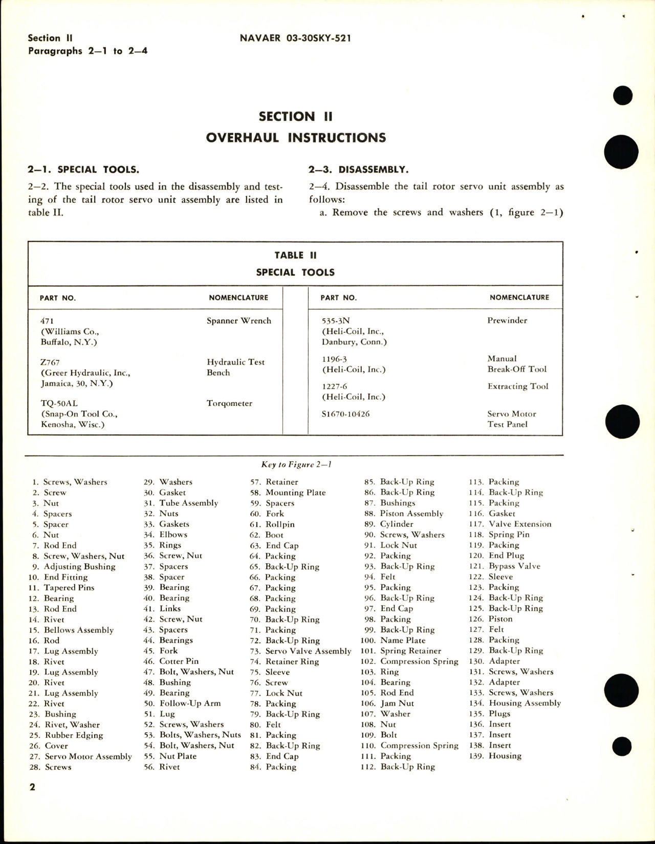 Sample page 6 from AirCorps Library document: Overhaul Instructions for Tail Rotor Servo Unit Assembly - Parts S1665-61614, S1665-61614-1, and S1665-61614-4