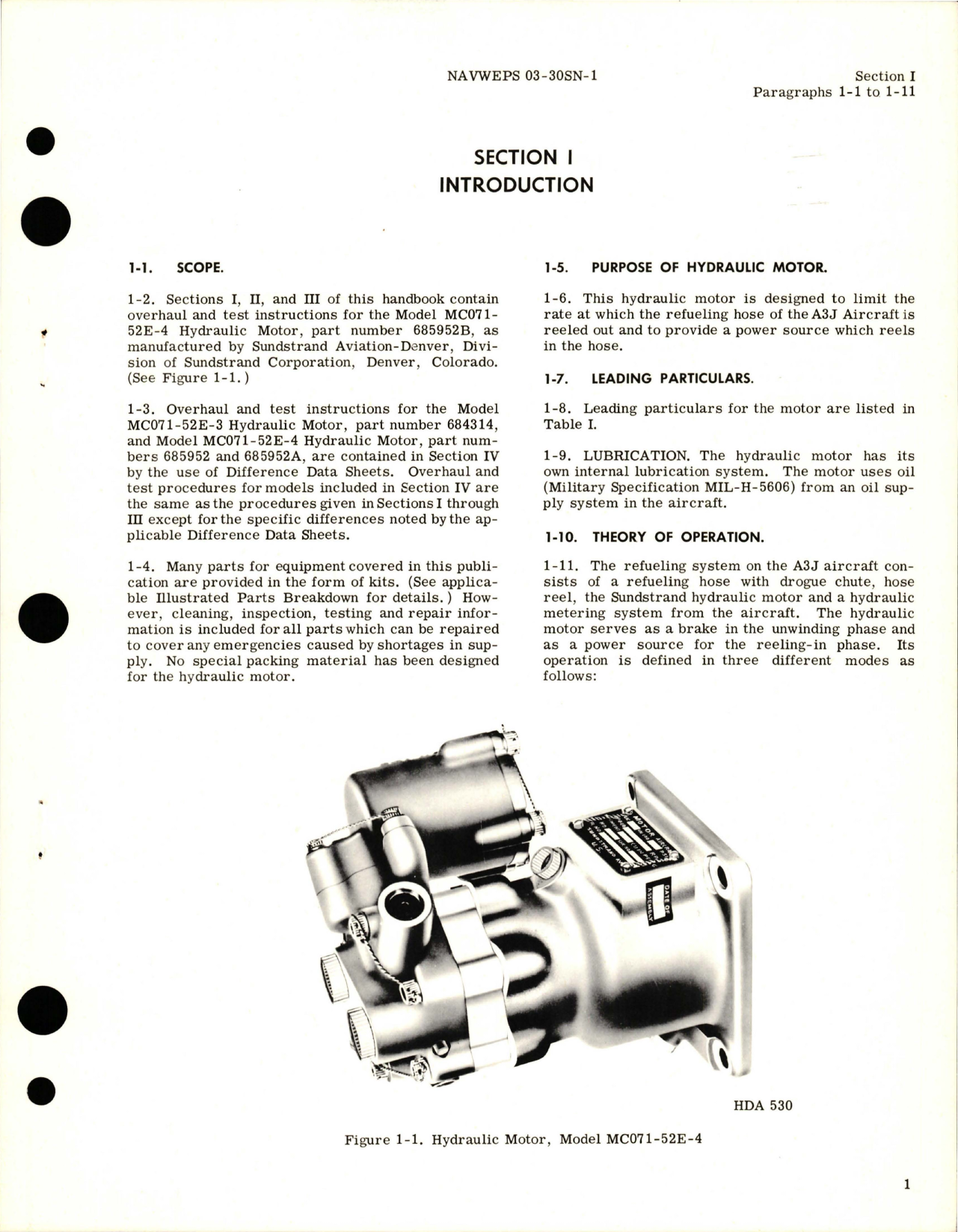 Sample page 5 from AirCorps Library document: Overhaul Instructions for Hydraulic Motor - Parts 684314, 685952, 685952A, and 685952B